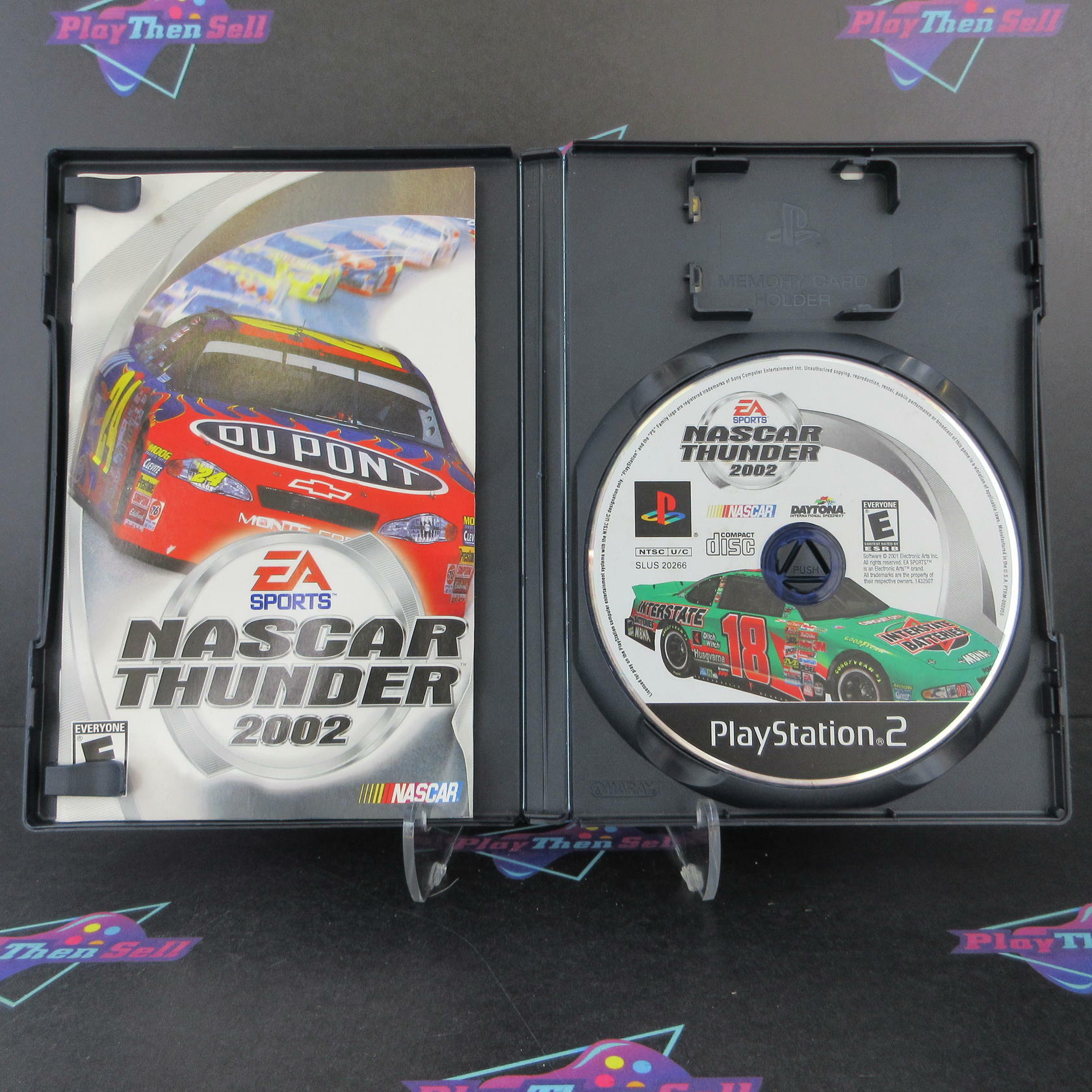 NASCAR Thunder 2002 PS2 PlayStation 2 AD/MD + Reg Card Complete CIB - Very Good