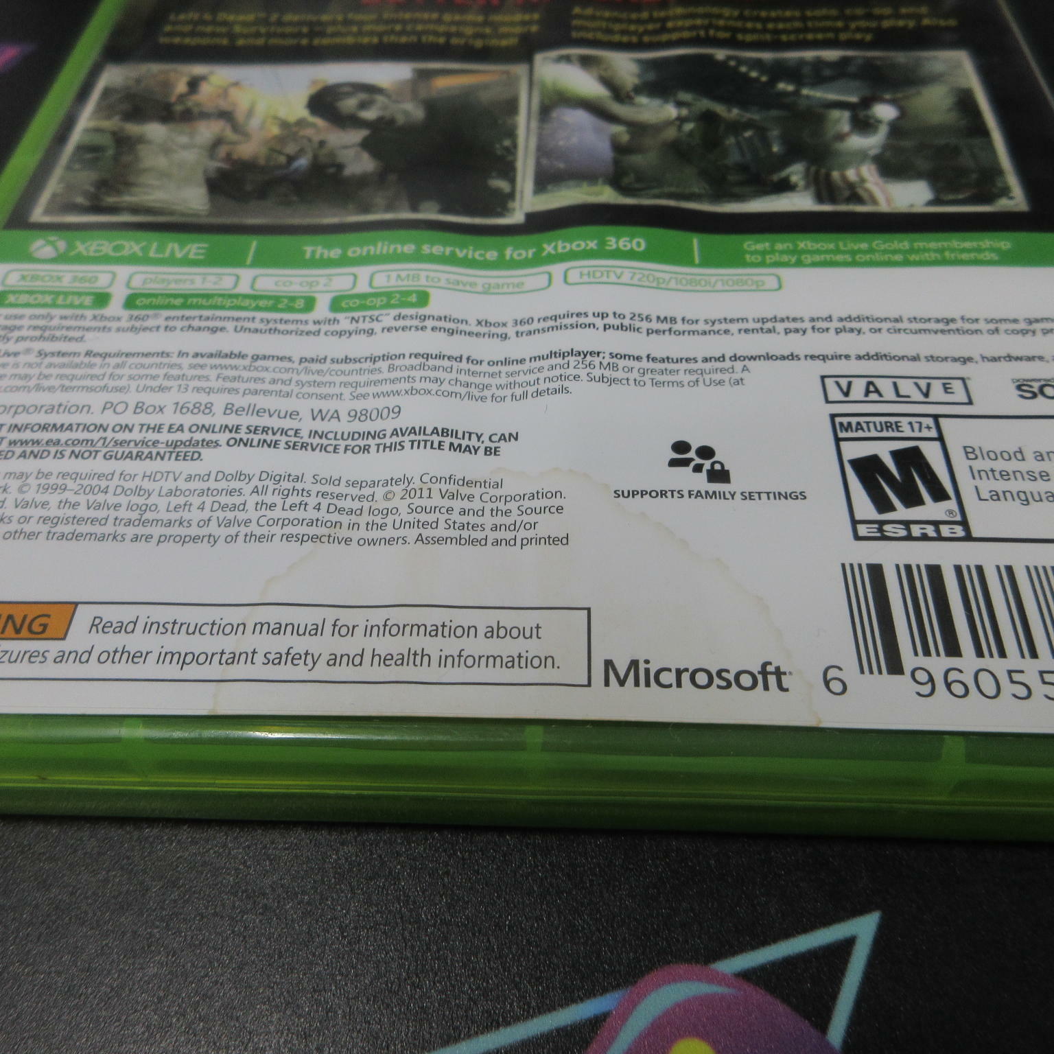 Left 4 Dead 2 PH Xbox 360 AD Complete CIB - Very Good