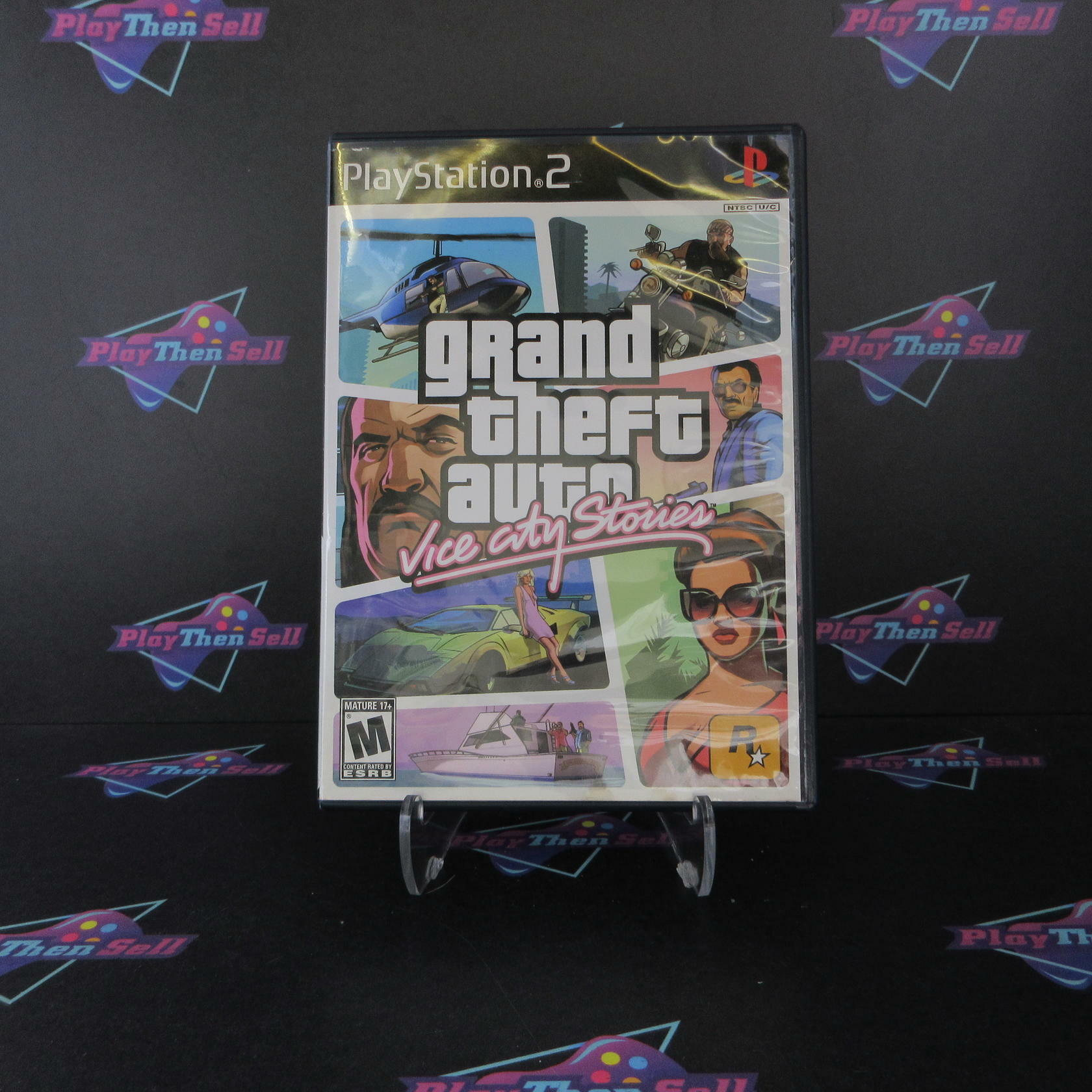 Grand Theft Auto Vice City Stories Rental Art PS2 PlayStation 2  AD/NM - Very Good