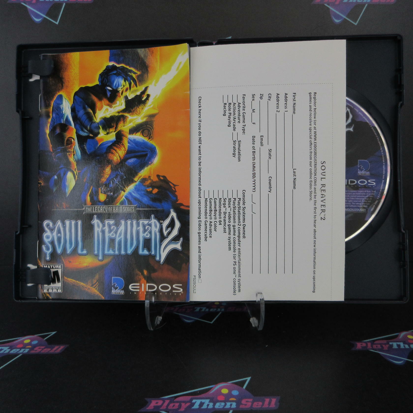 Legacy of Kain Soul Reaver 2 PS2 PlayStation 2 AD + Reg Card Complete CIB - Very Good