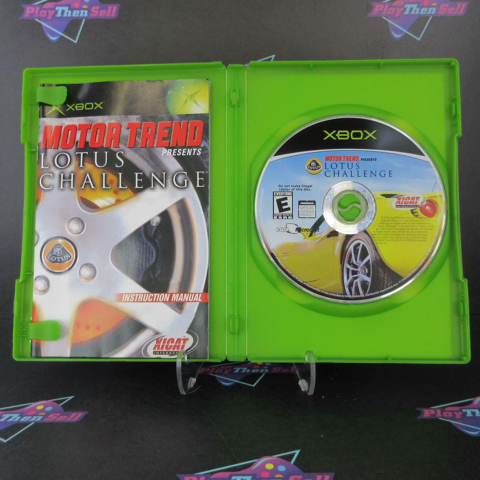 Motor Trend Lotus Challenge Xbox AD + Reg Card Complete CIB - Very Good