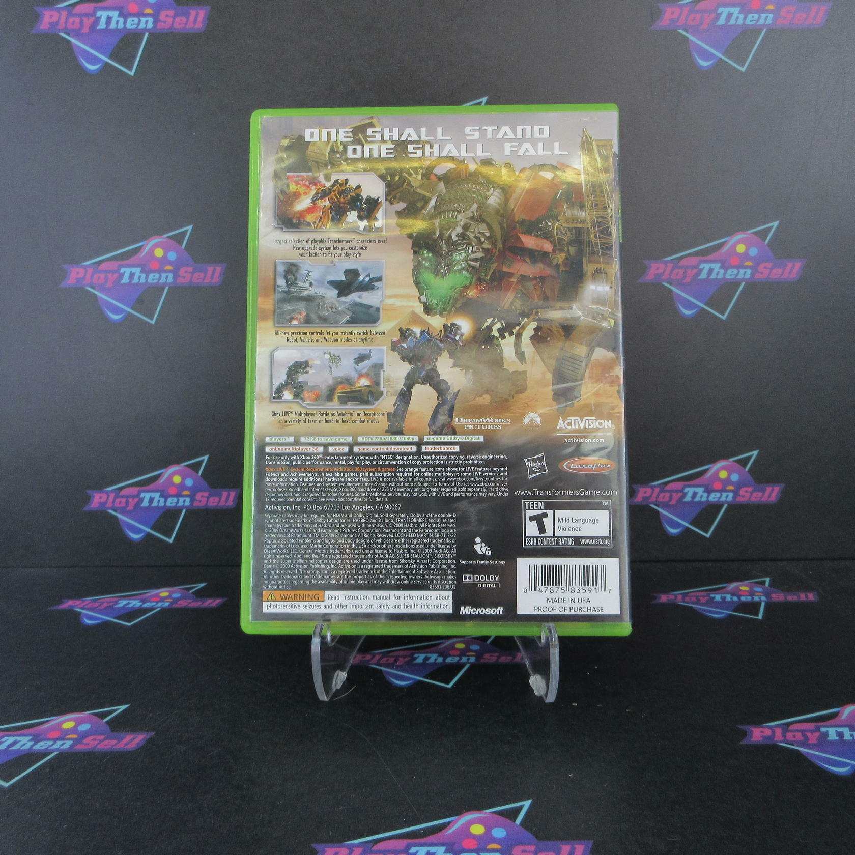 Transformers Revenge of the Fallen Xbox 360 AD Complete CIB - Very Good