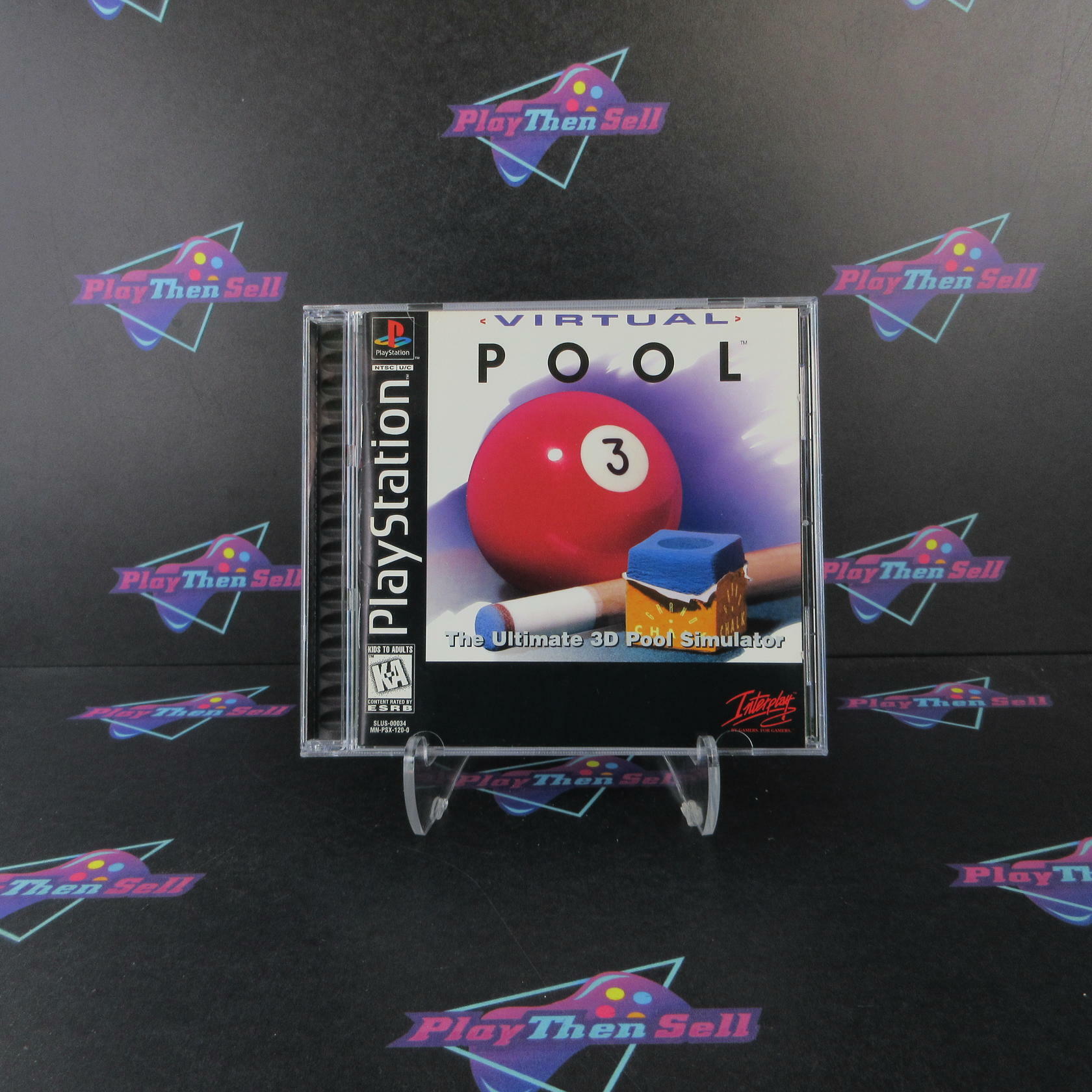 Virtual Pool PS1 PlayStation 1 + Reg Card Complete - Excellent