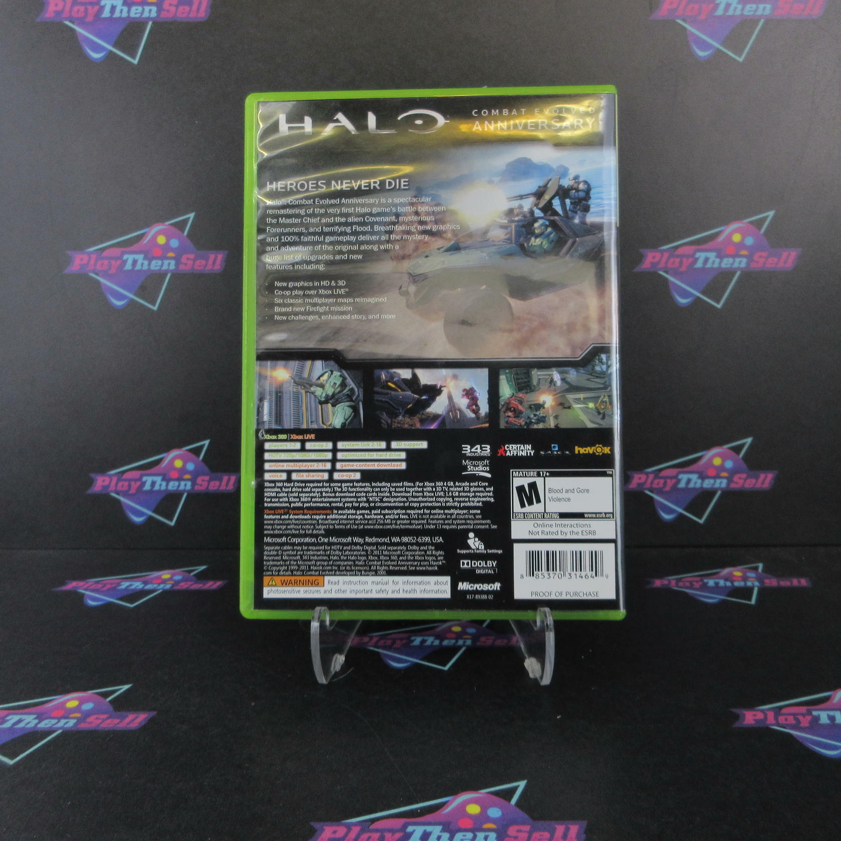 Halo Combat Evolved Anniversary Xbox 360 + Sleeve Complete - Excellent