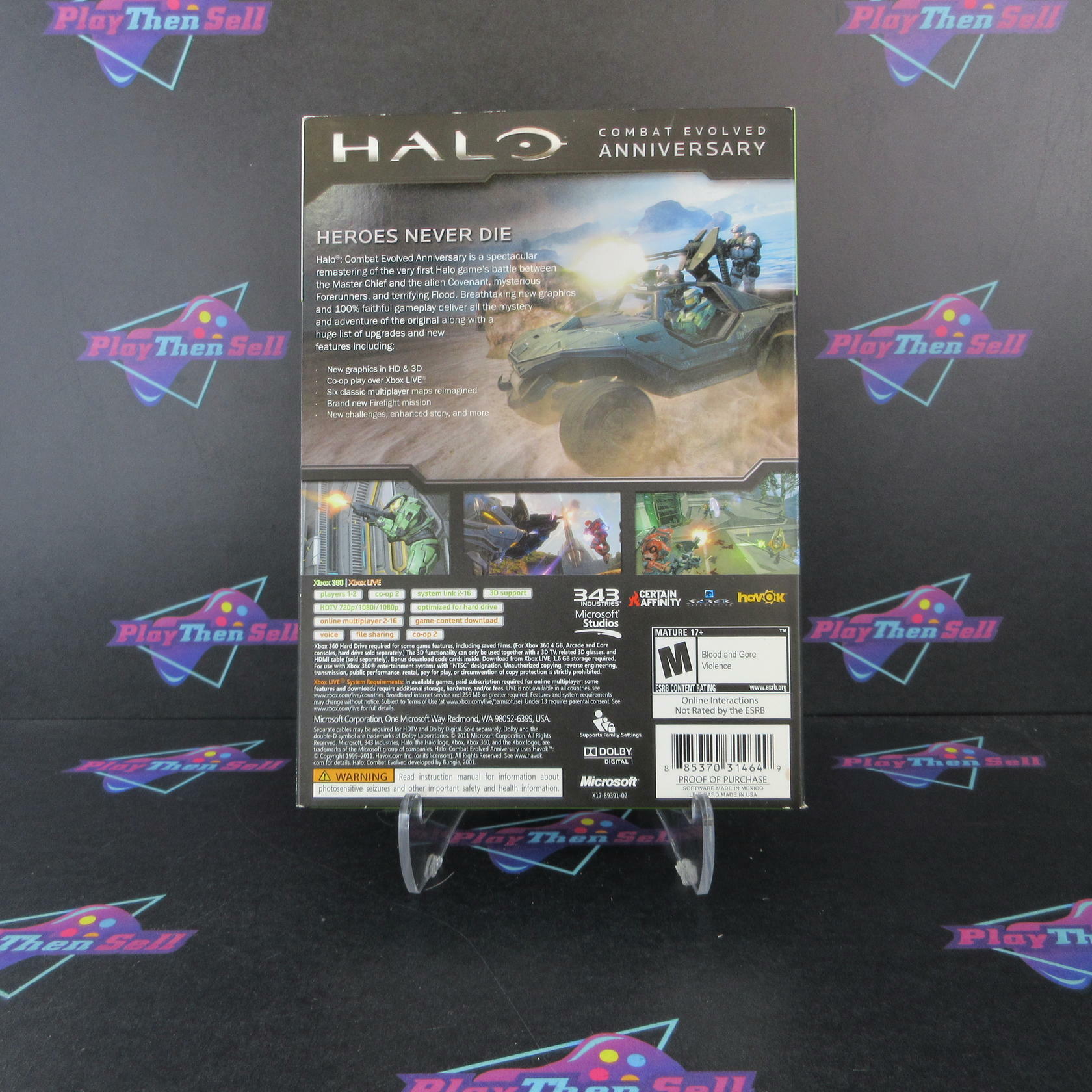 Halo Combat Evolved Anniversary Xbox 360 + Sleeve Complete - Excellent