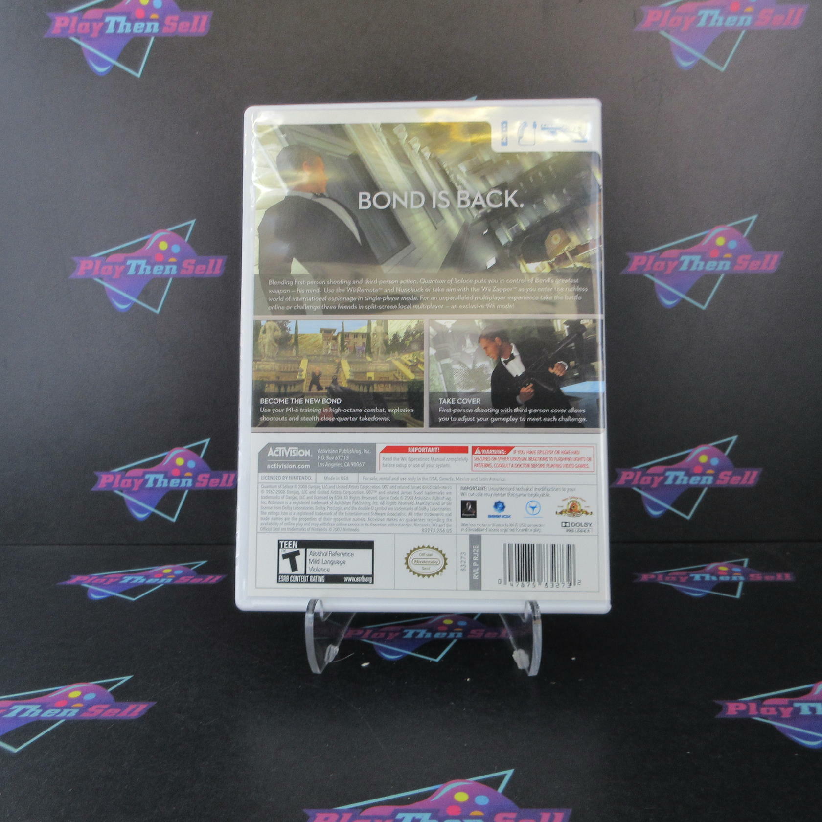 James Bond 007 Quantum of Solace Nintendo Wii AD Complete CIB - Very Good