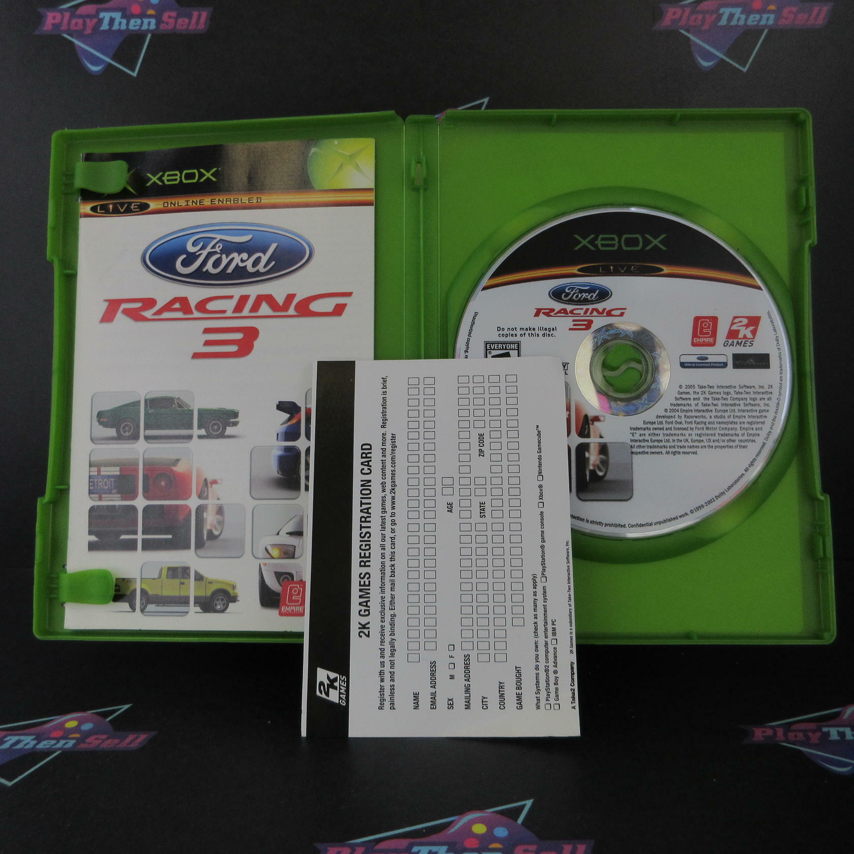 Ford Racing 3 Xbox + Reg Card Complete - Refurbished