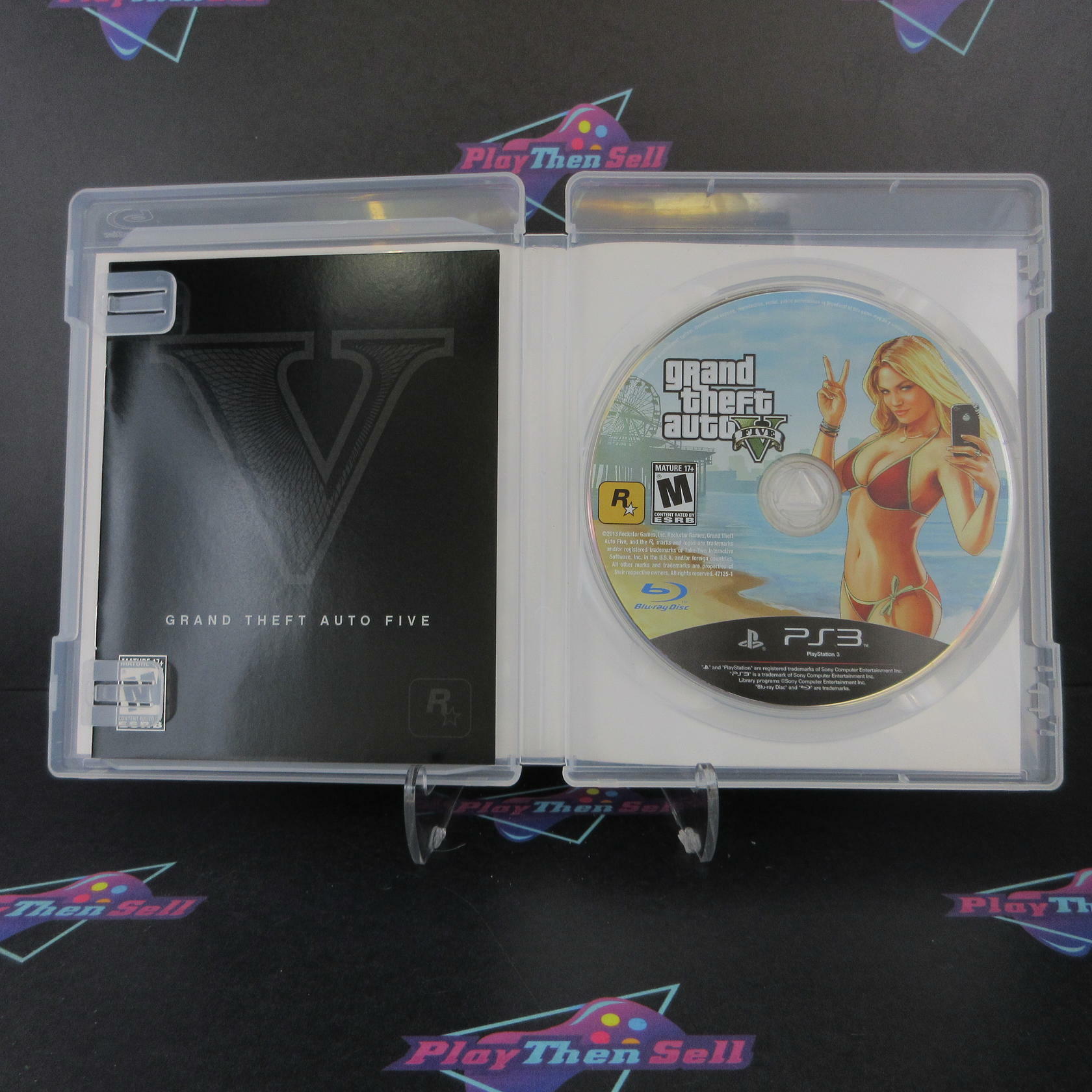 Grand Theft Auto V PS3  PlayStation 3 AD + Map Complete CIB - Very Good