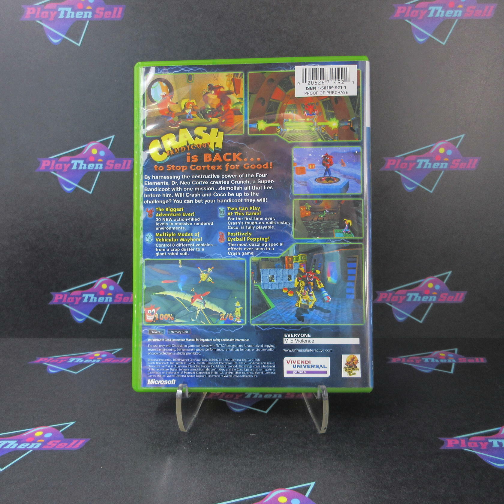 Crash Bandicoot Wrath of Cortex Xbox PH + Reg Card Complete - Refurbished