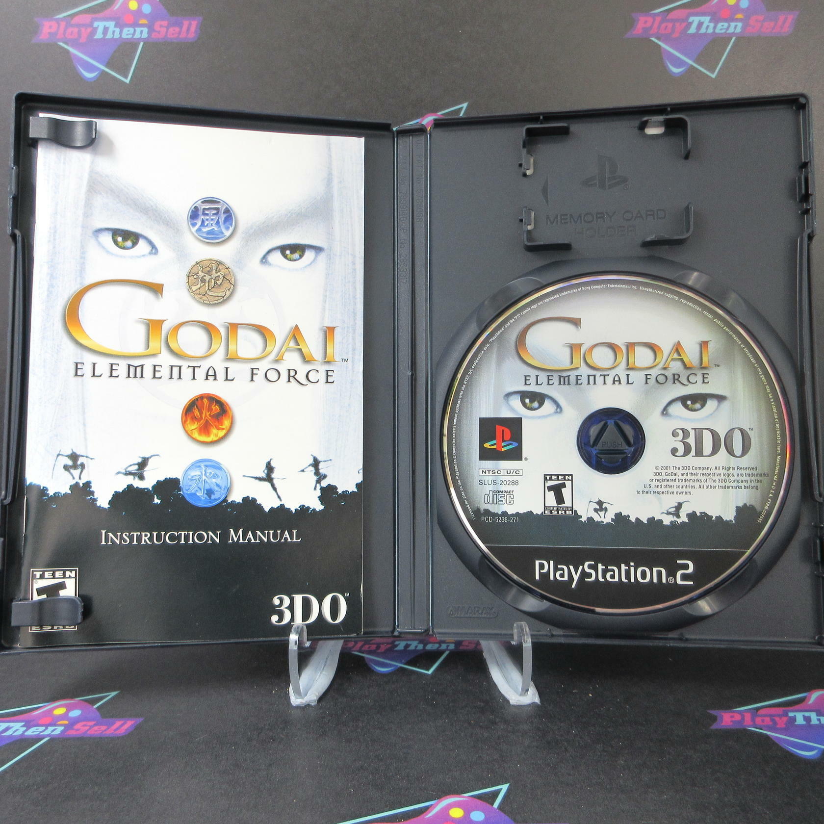 Godai Elemental Force PS2 PlayStation 2 + Reg Card AD Complete CIB - Very Good