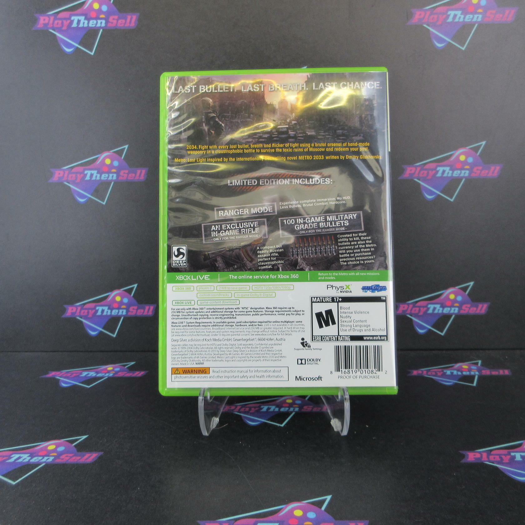 Metro Last Light Limited Edition Xbox 360 Complete - Excellent