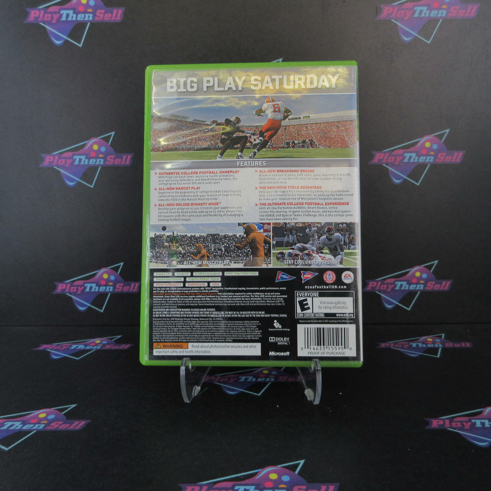 NCAA Football 09 Xbox 360 AD Complete CIB - Very Good