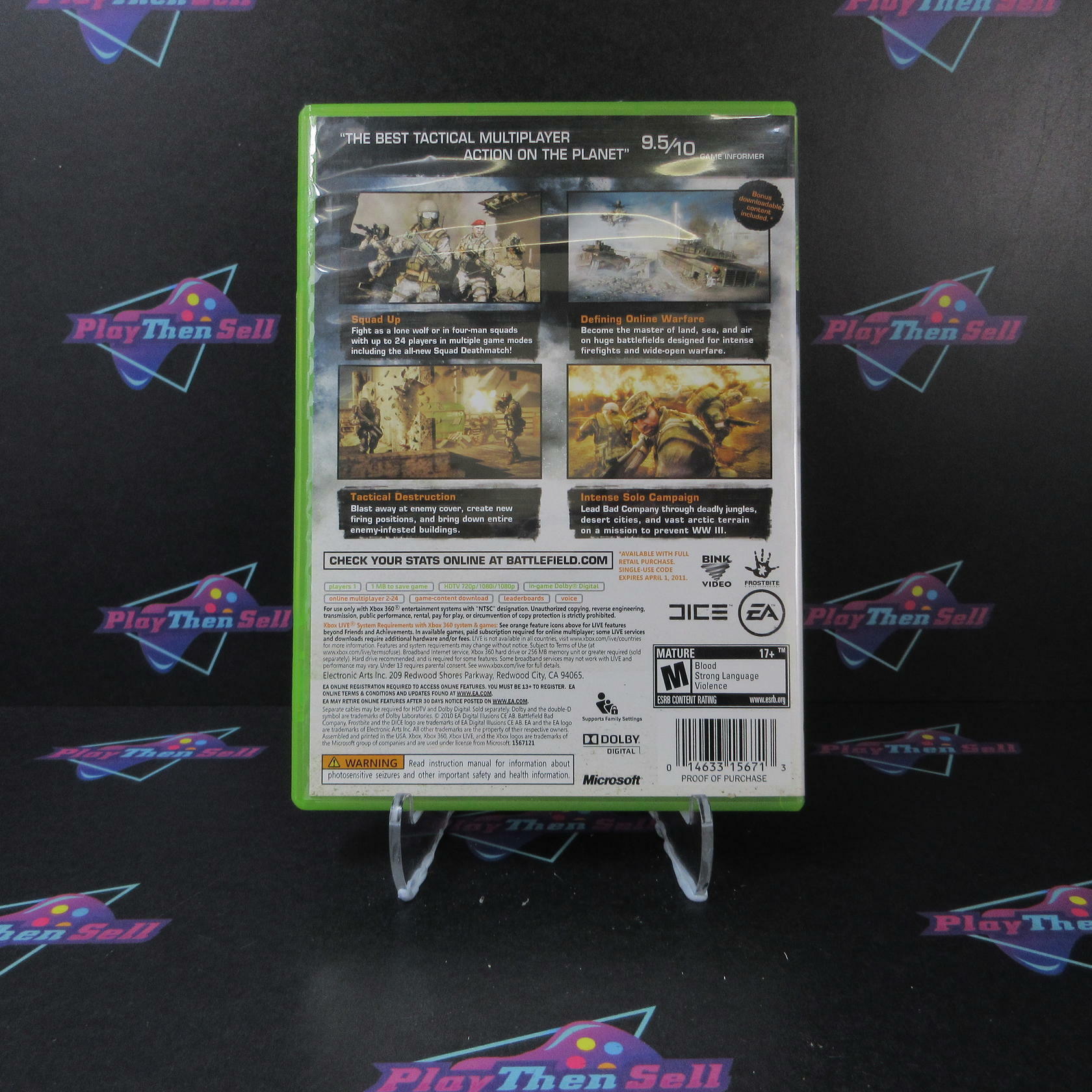 Battlefield Bad Company 2 Xbox 360 AD Complete CIB - Very Good
