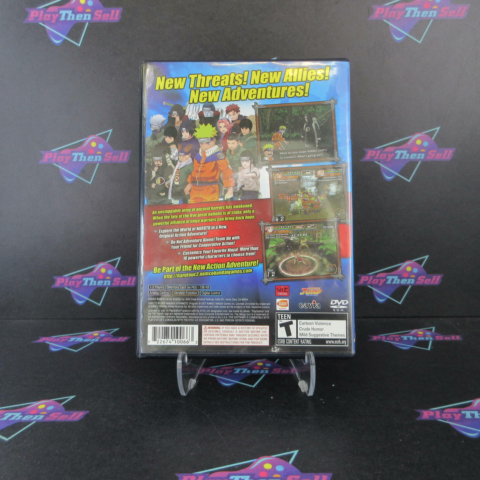 Naruto Uzumaki Chronicles 2 PS2 PlayStation 2 AD/NM - Very Good