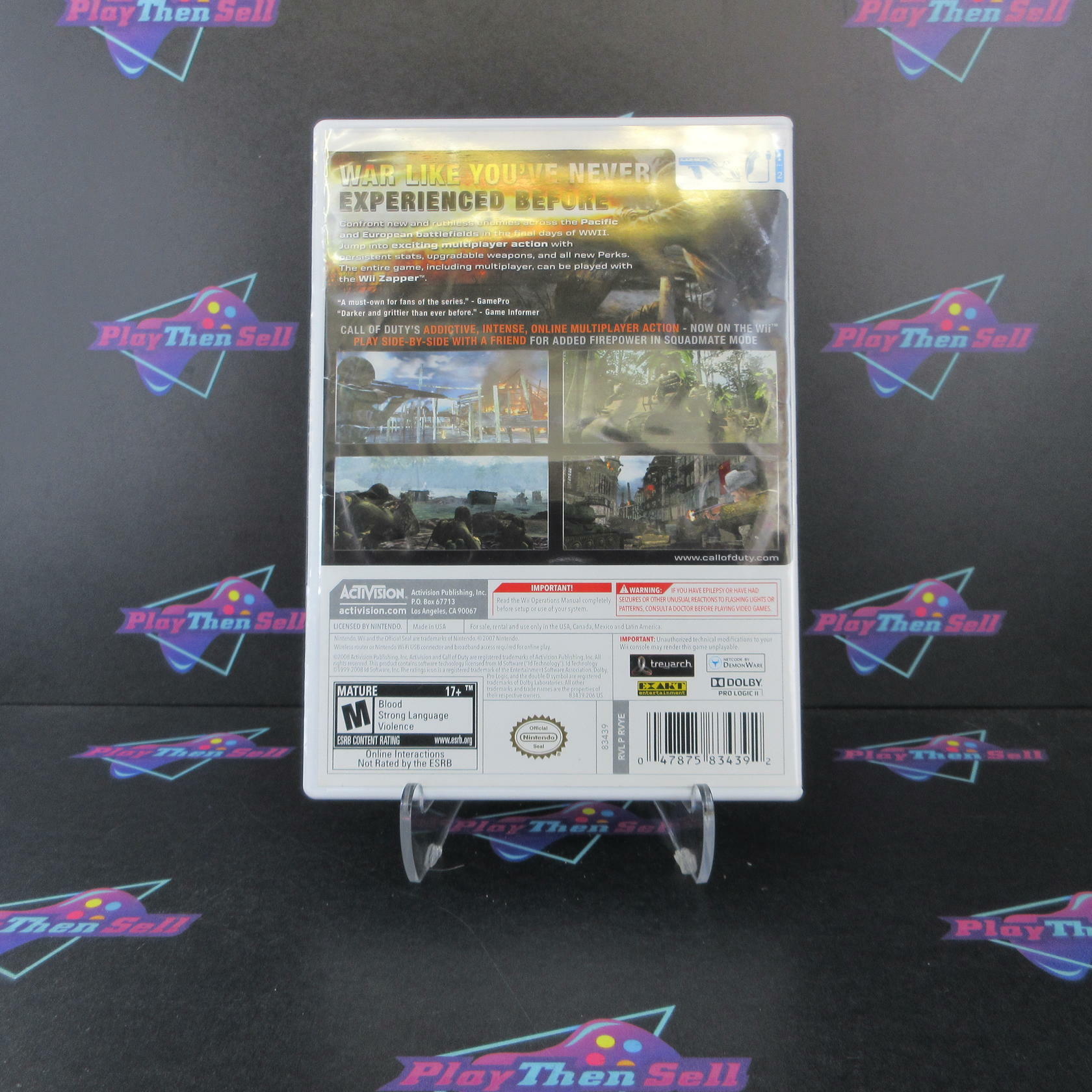 Call of Duty World At War Nintendo Wii AD/NM - Very Good