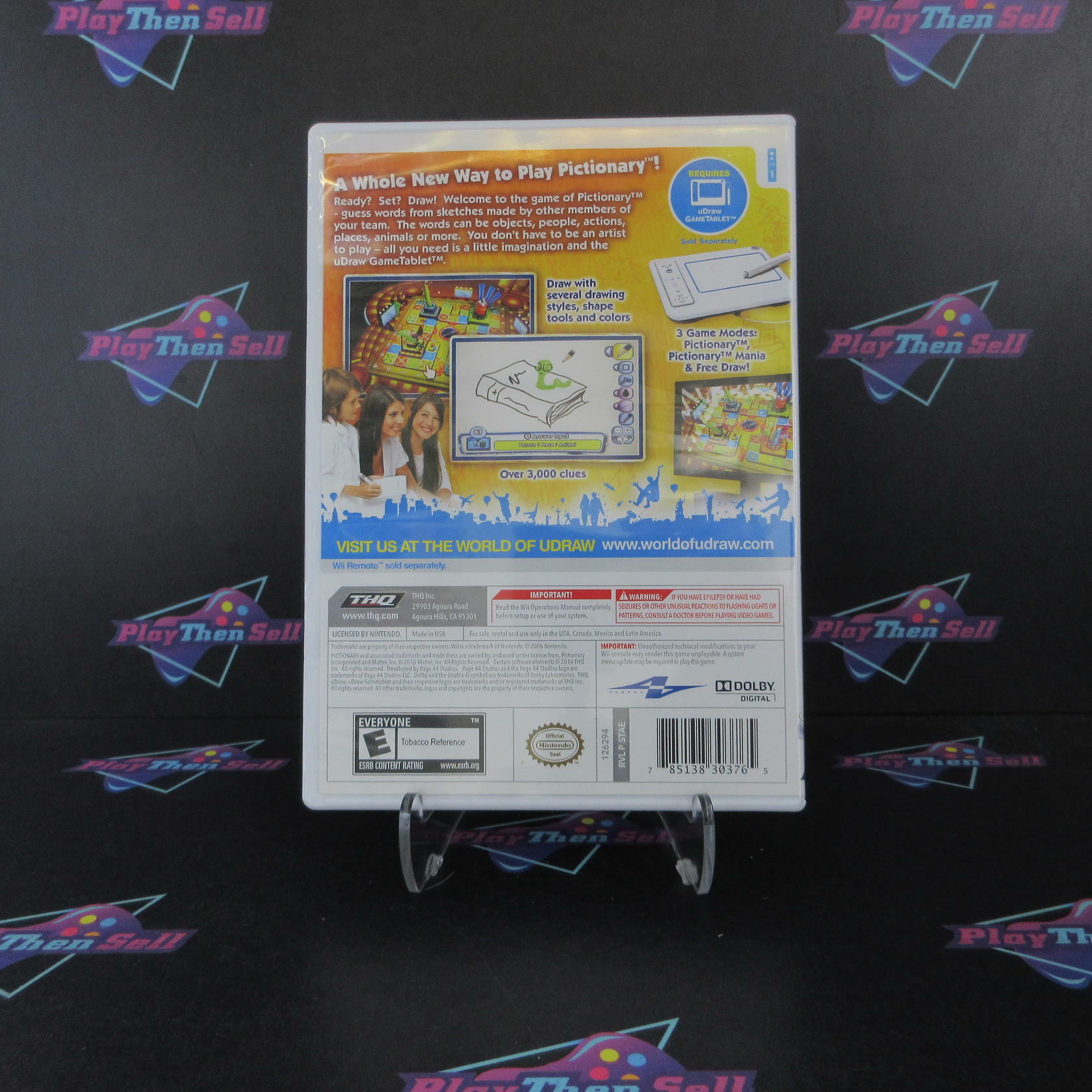 Pictionary uDraw Game Only Nintendo Wii Complete - Excellent
