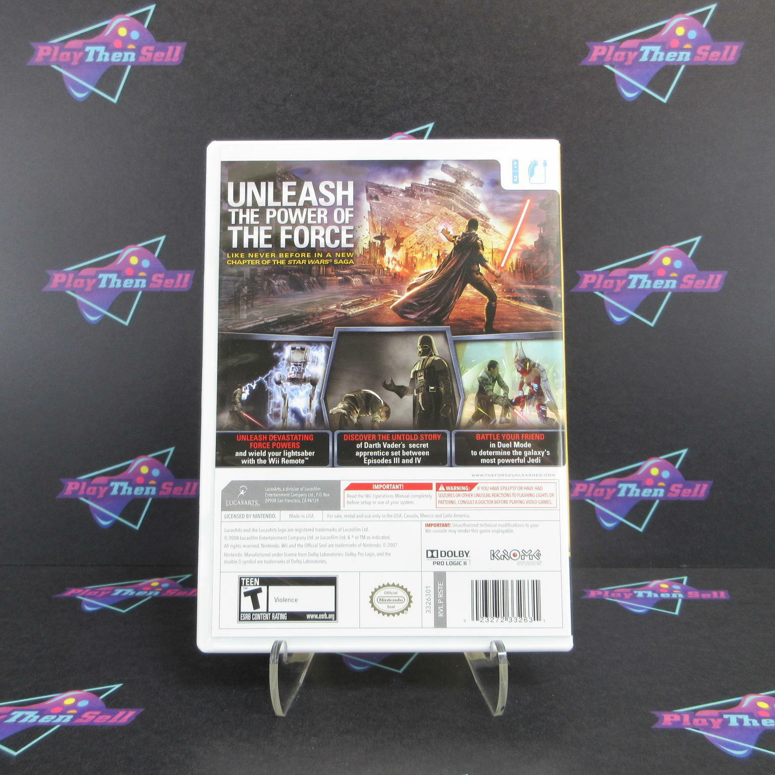 Star Wars The Force Unleashed Nintendo Wii Complete - Excellent