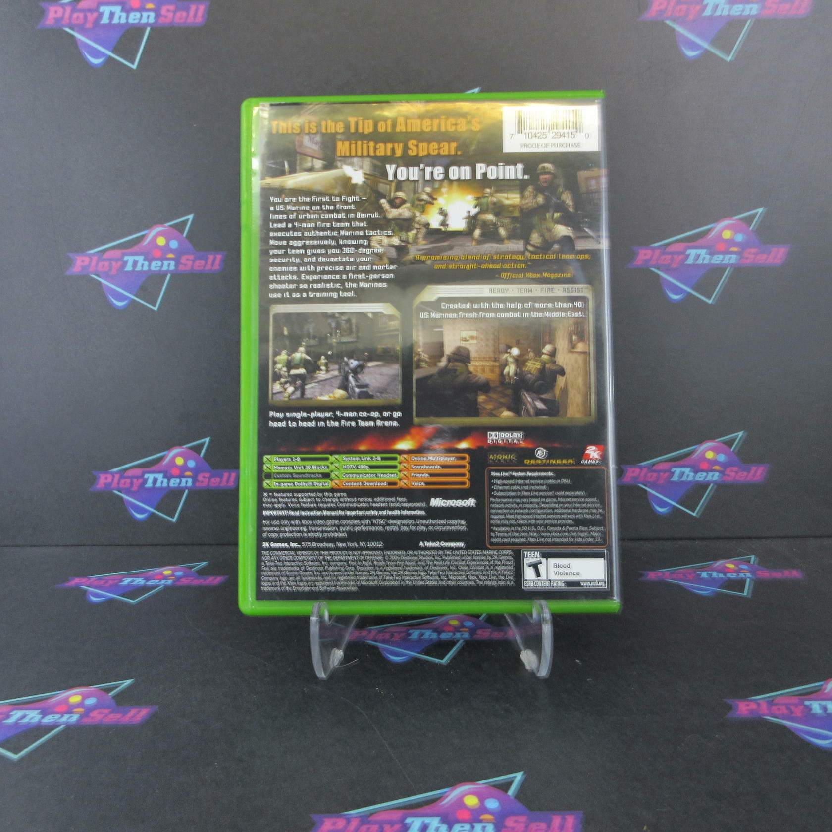 Close Combat First to Fight Xbox AD + Reg Card Complete CIB - Very Good