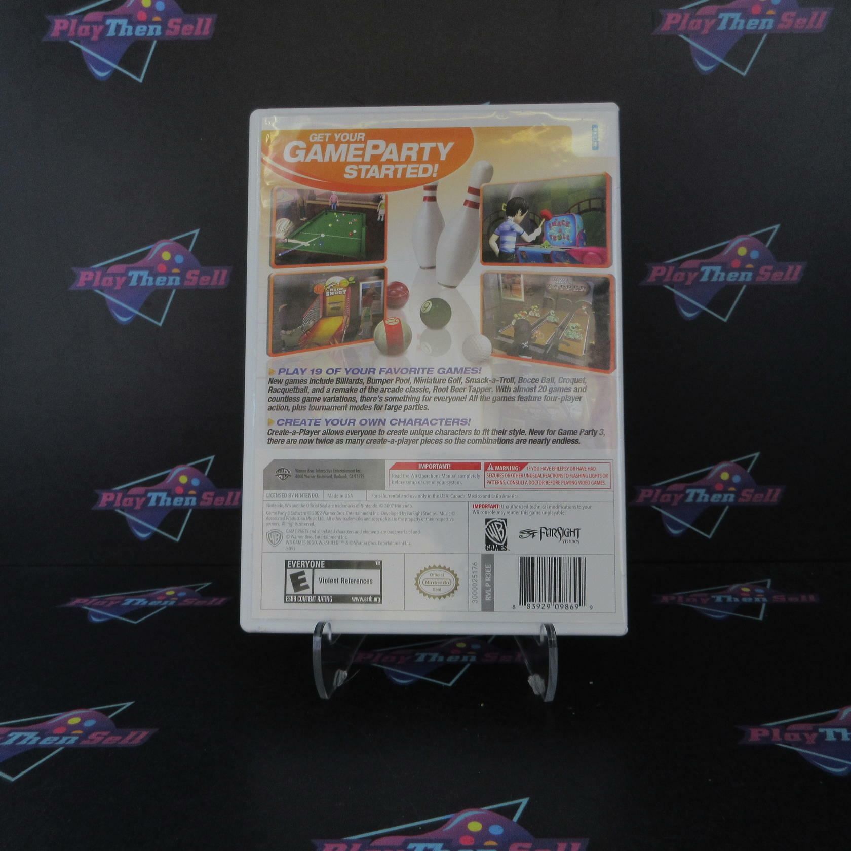 Game Party 3 Nintendo Wii MD Complete CIB - Very Good
