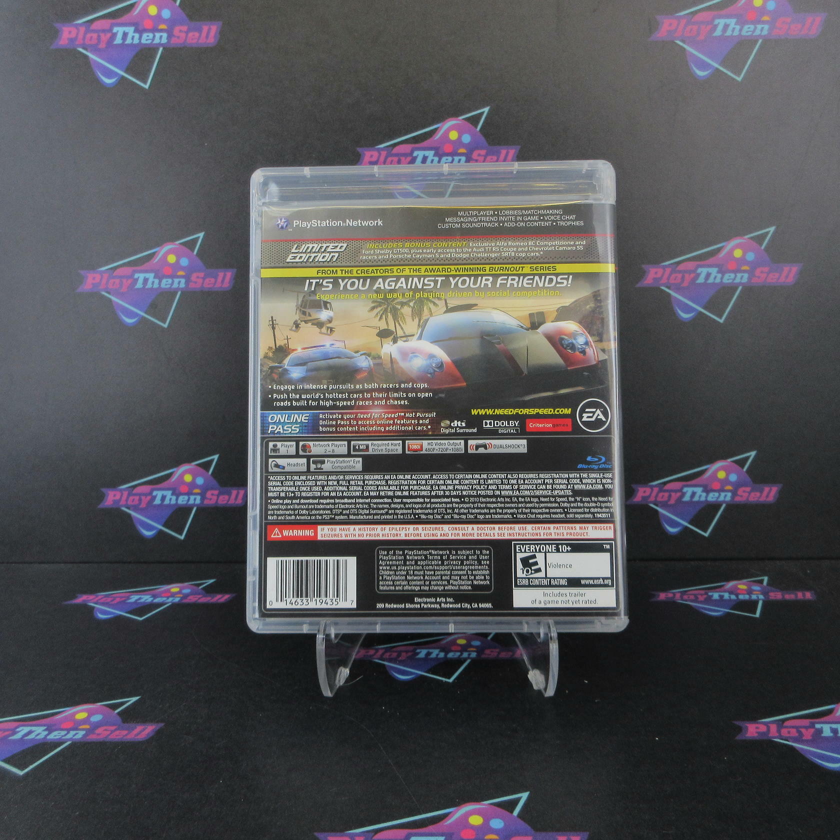 Need for Speed Hot Pursuit Limited Edition PS3 PlayStation 3 CIB - Excellent