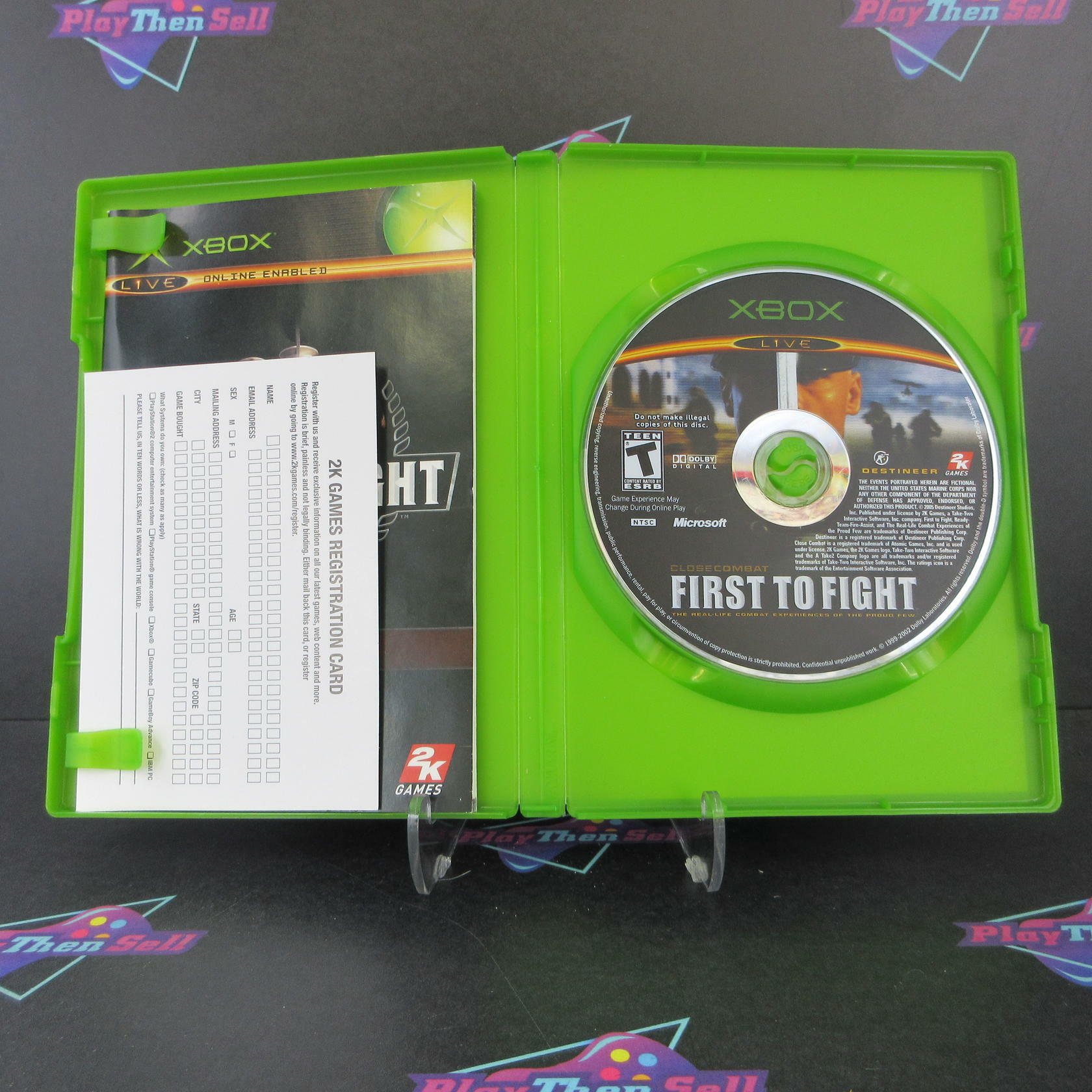 Close Combat First to Fight Xbox AD + Reg Card Complete CIB - Very Good
