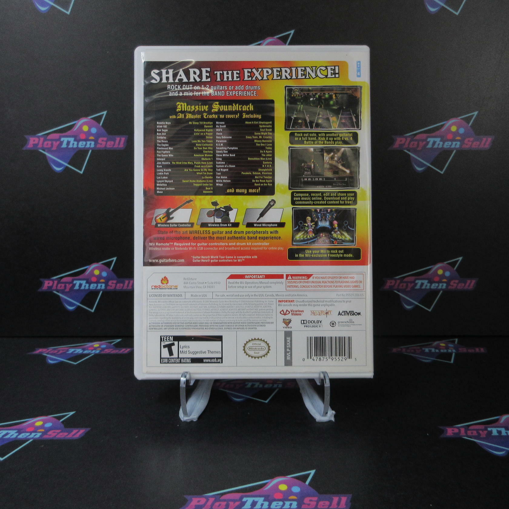 Guitar Hero World Tour Nintendo Wii AD Complete CIB - Very Good