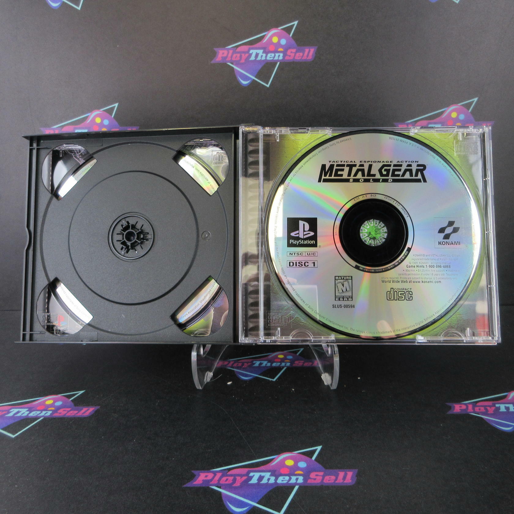 Metal Gear Solid PS1 PlayStation 1 Black Label AD/NM - Very Good