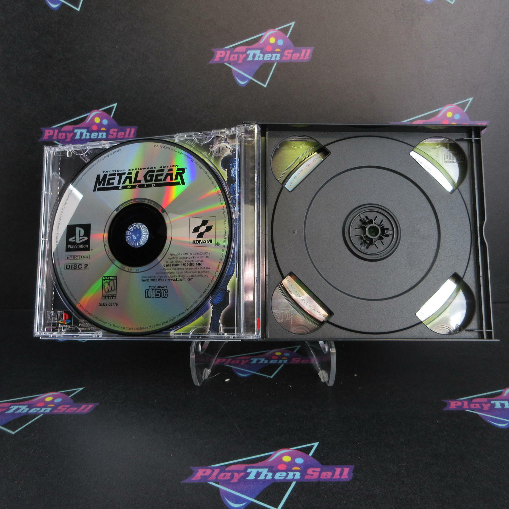 Metal Gear Solid PS1 PlayStation 1 Black Label AD/NM - Very Good