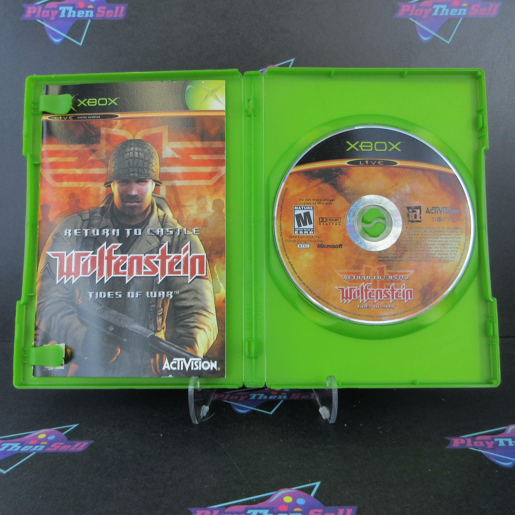 Return to Castle Wolfenstein Tides of War Xbox + Reg Card Complete - Refurbished
