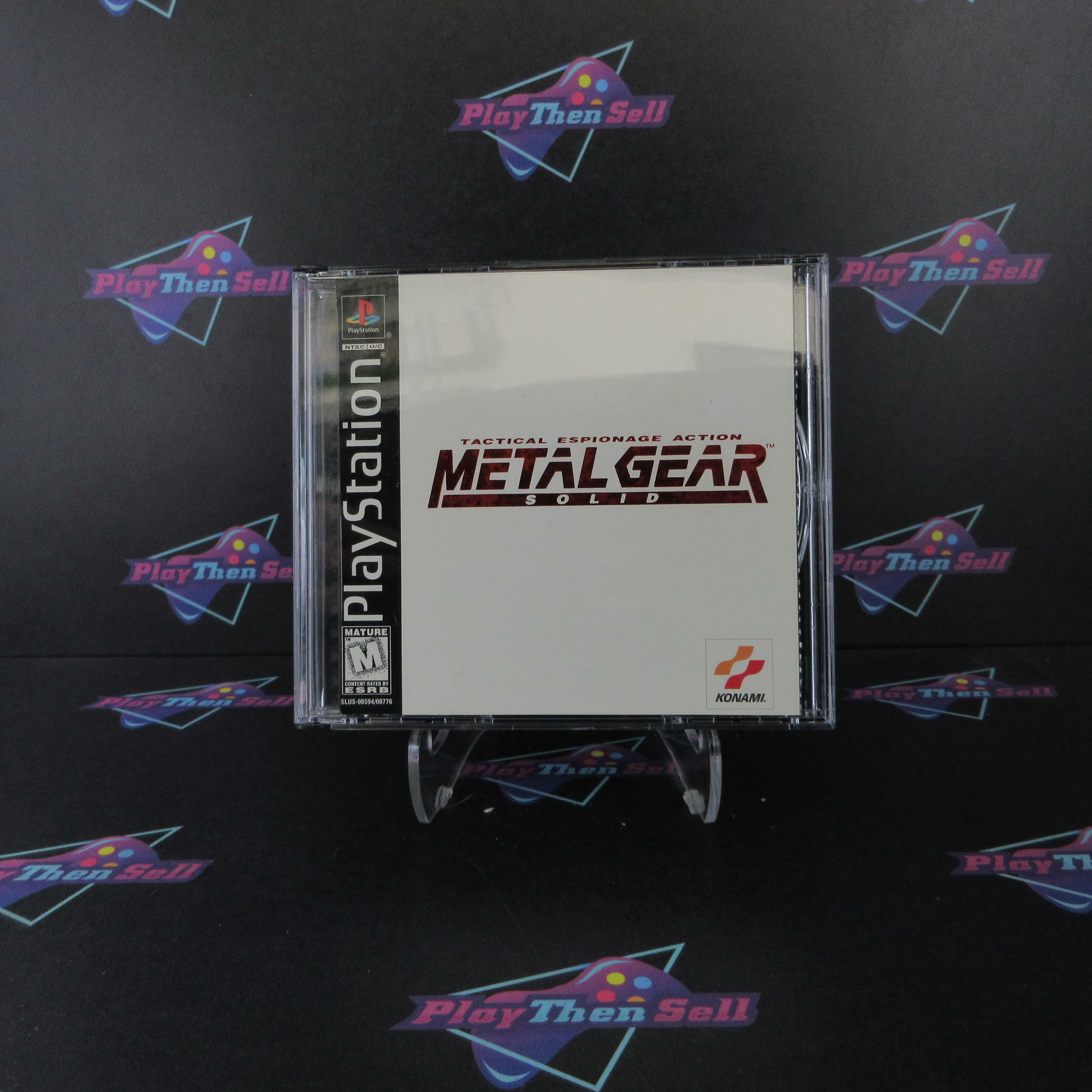 Metal Gear Solid PS1 PlayStation 1 Black Label AD/NM - Very Good