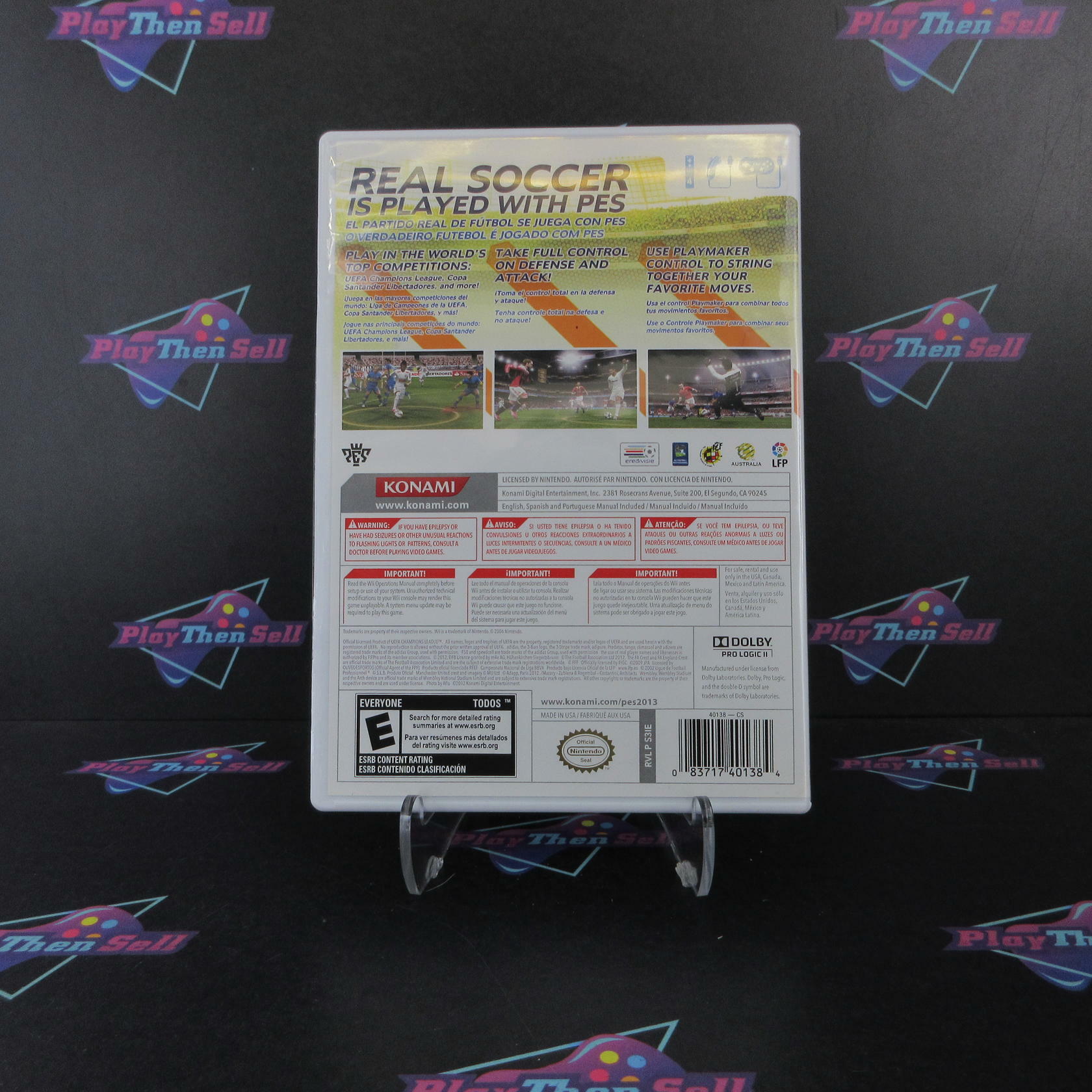 Pro Evolution Soccer 2013 Nintendo Wii Complete - Excellent