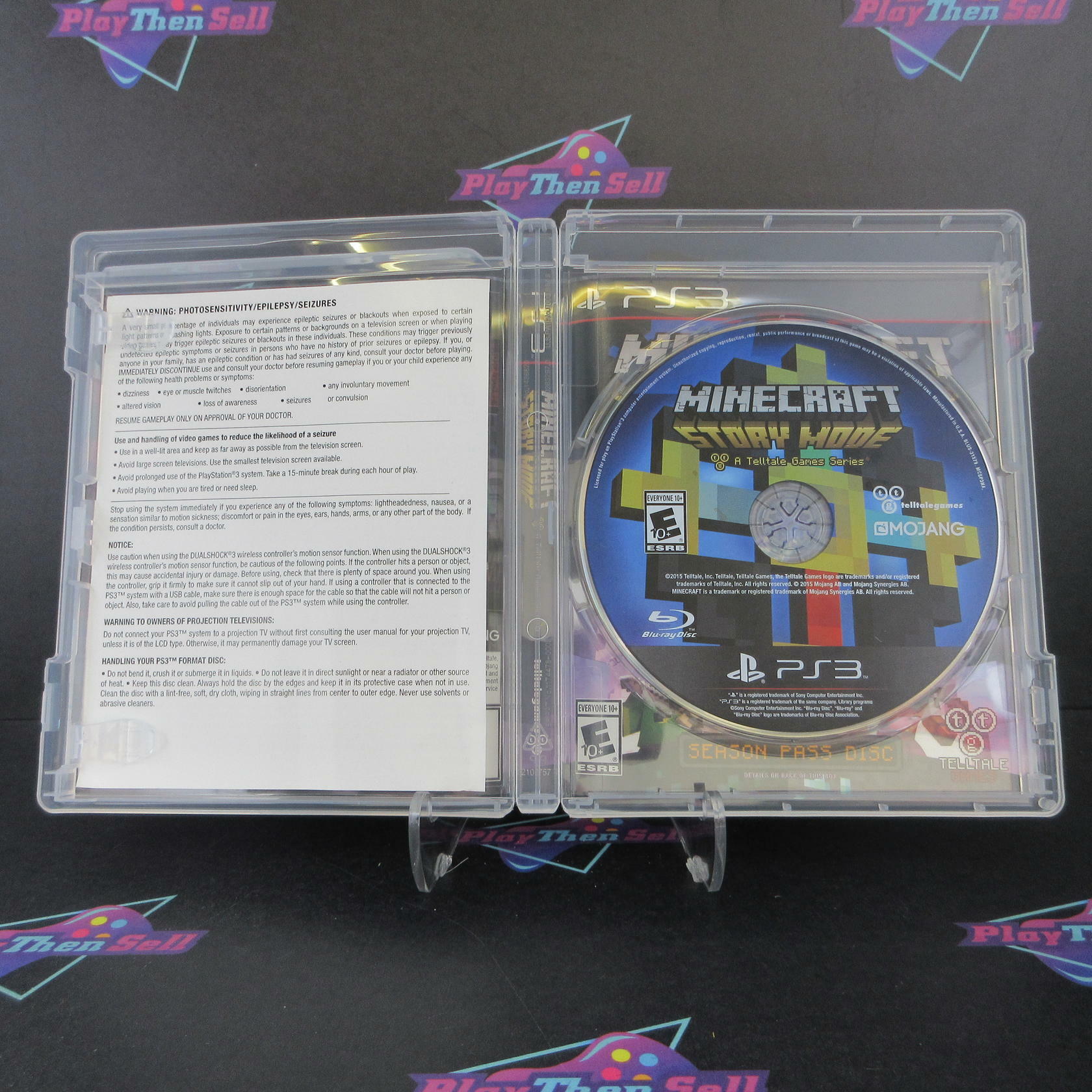 Minecraft Story Mode Season Pass Disc PS3 PlayStation 3 Complete - Excellent