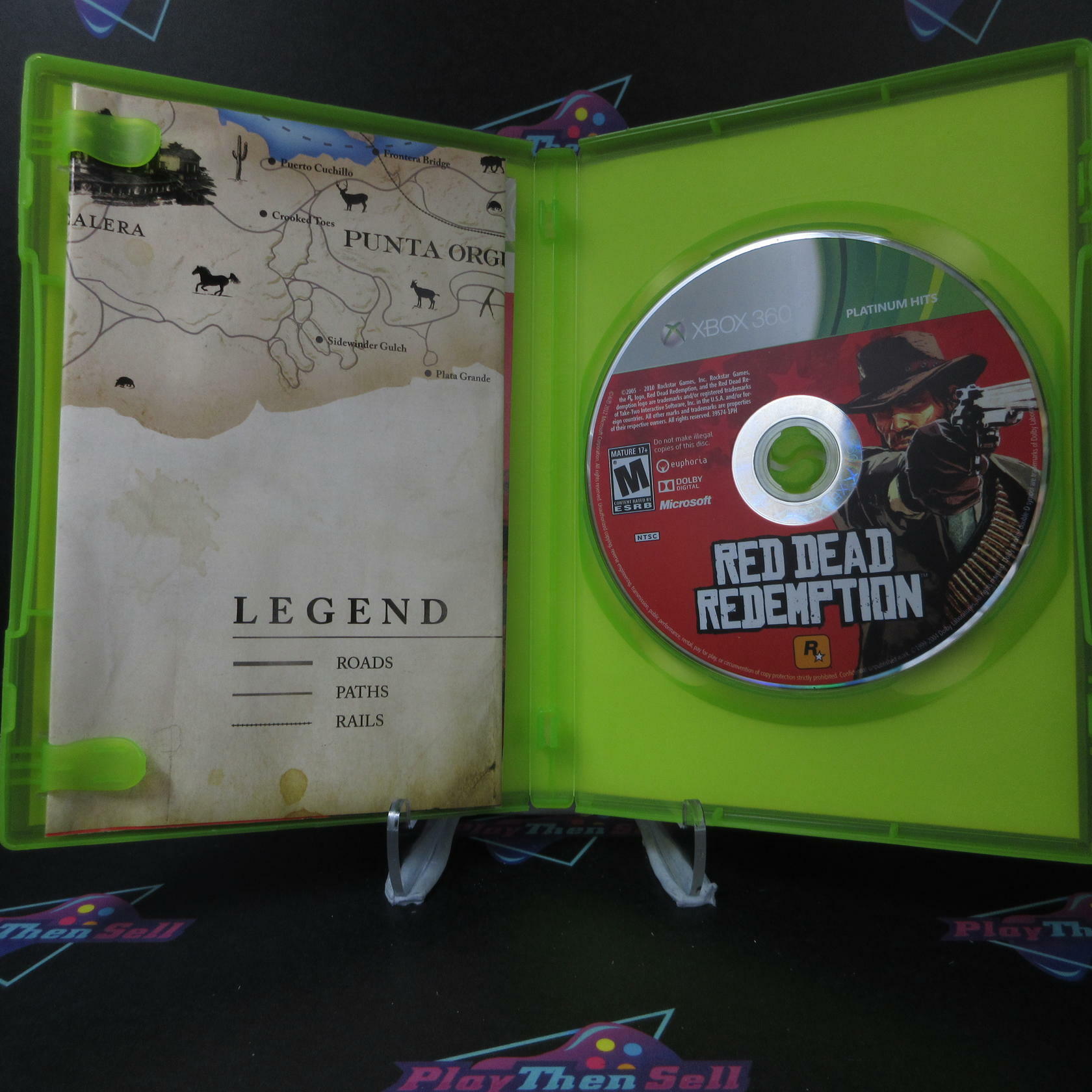 Red Dead Redemption Xbox 360 Platinum Hits + Map - Like New