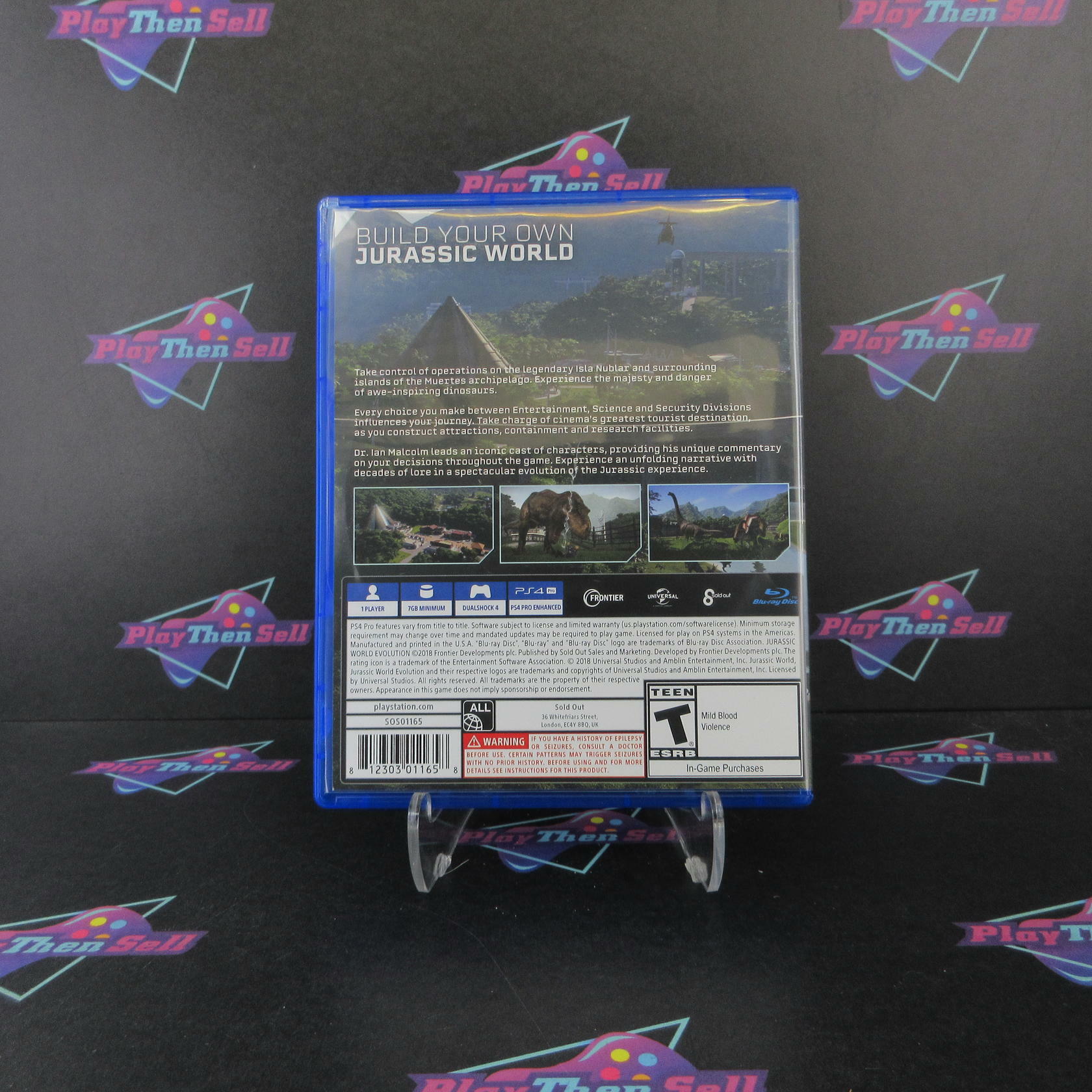 Jurassic World Evolution PS4 PlayStation 4 Complete - Excellent
