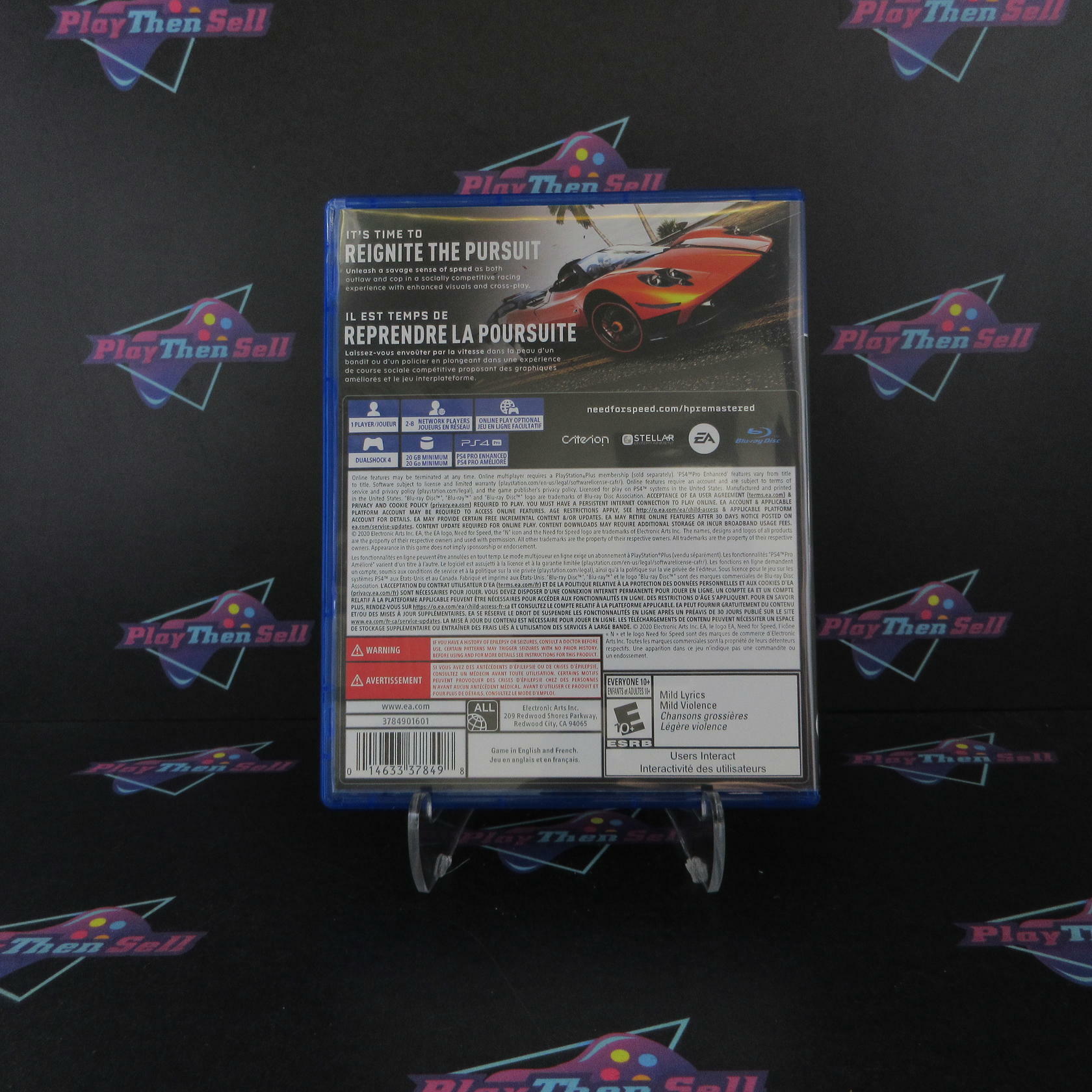 Need for Speed Hot Pursuit Remastered PS4 PlayStation 4 Complete - Excellent