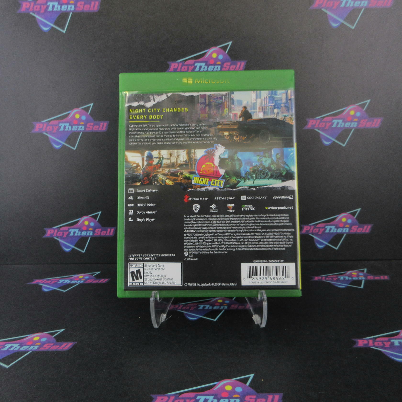 Cyberpunk 2077 Xbox One + Sleeve/Stickers/Map Complete - Excellent