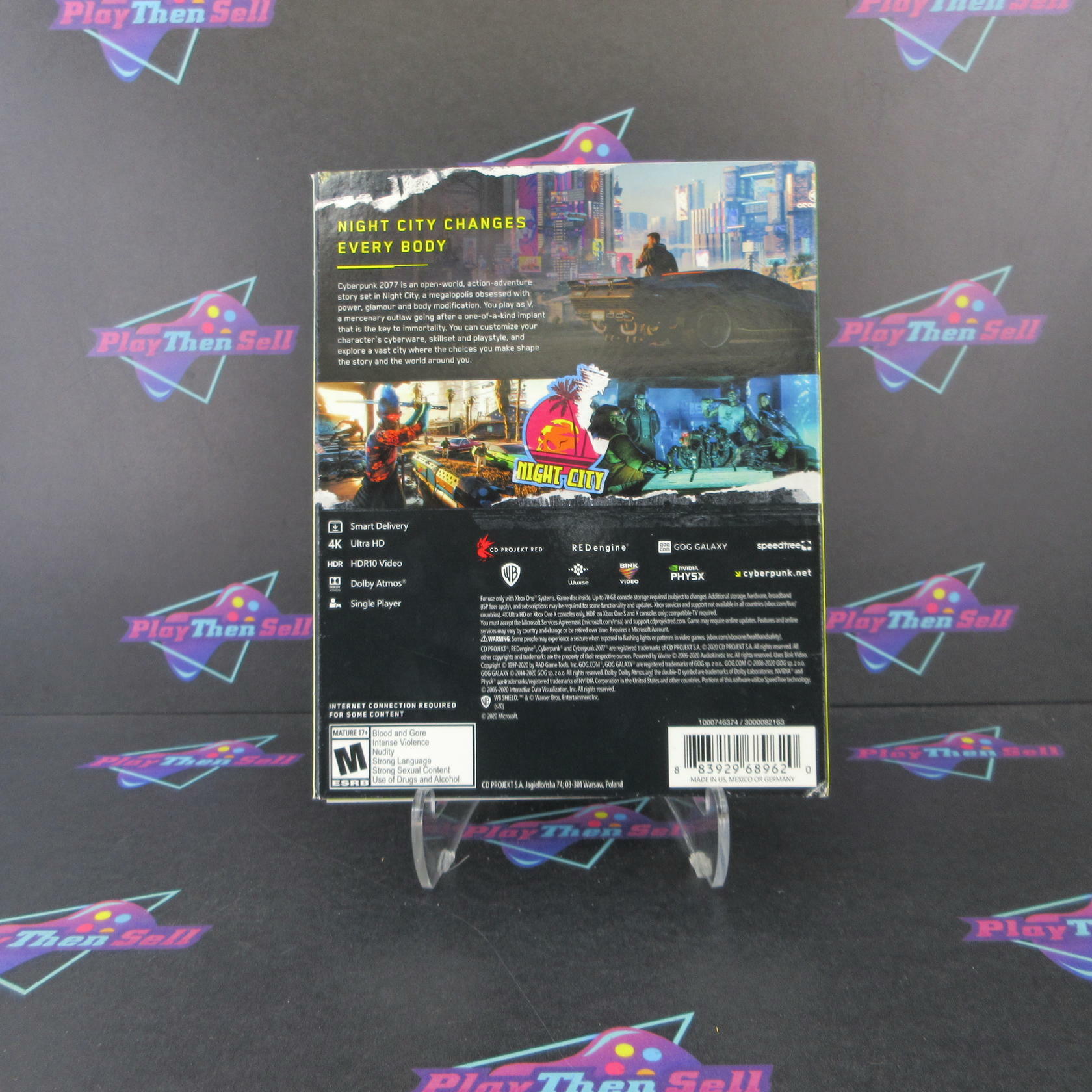 Cyberpunk 2077 Xbox One + Sleeve/Stickers/Map Complete - Excellent
