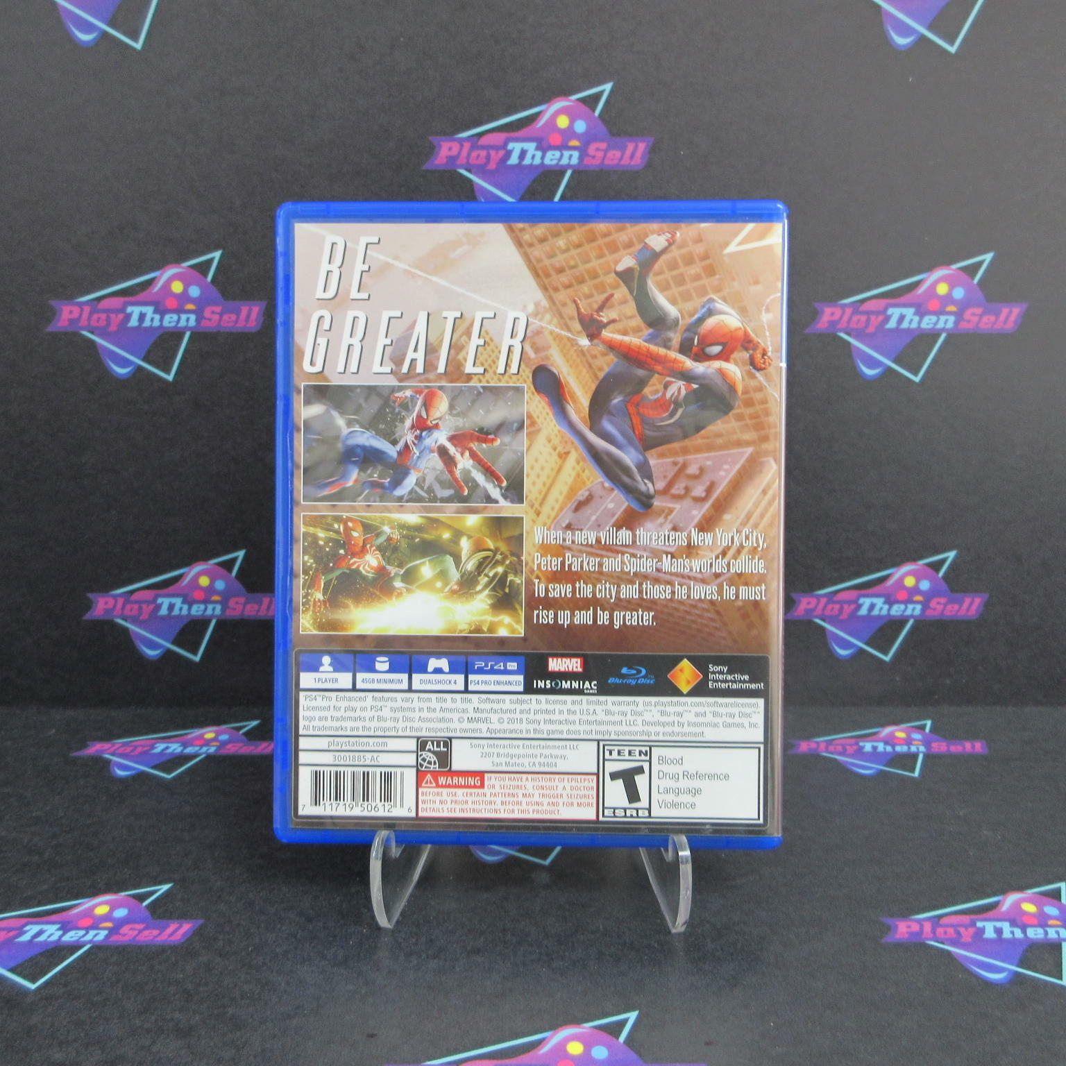 Marvel's Spider-Man PS4 PlayStation 4 Complete - Excellent
