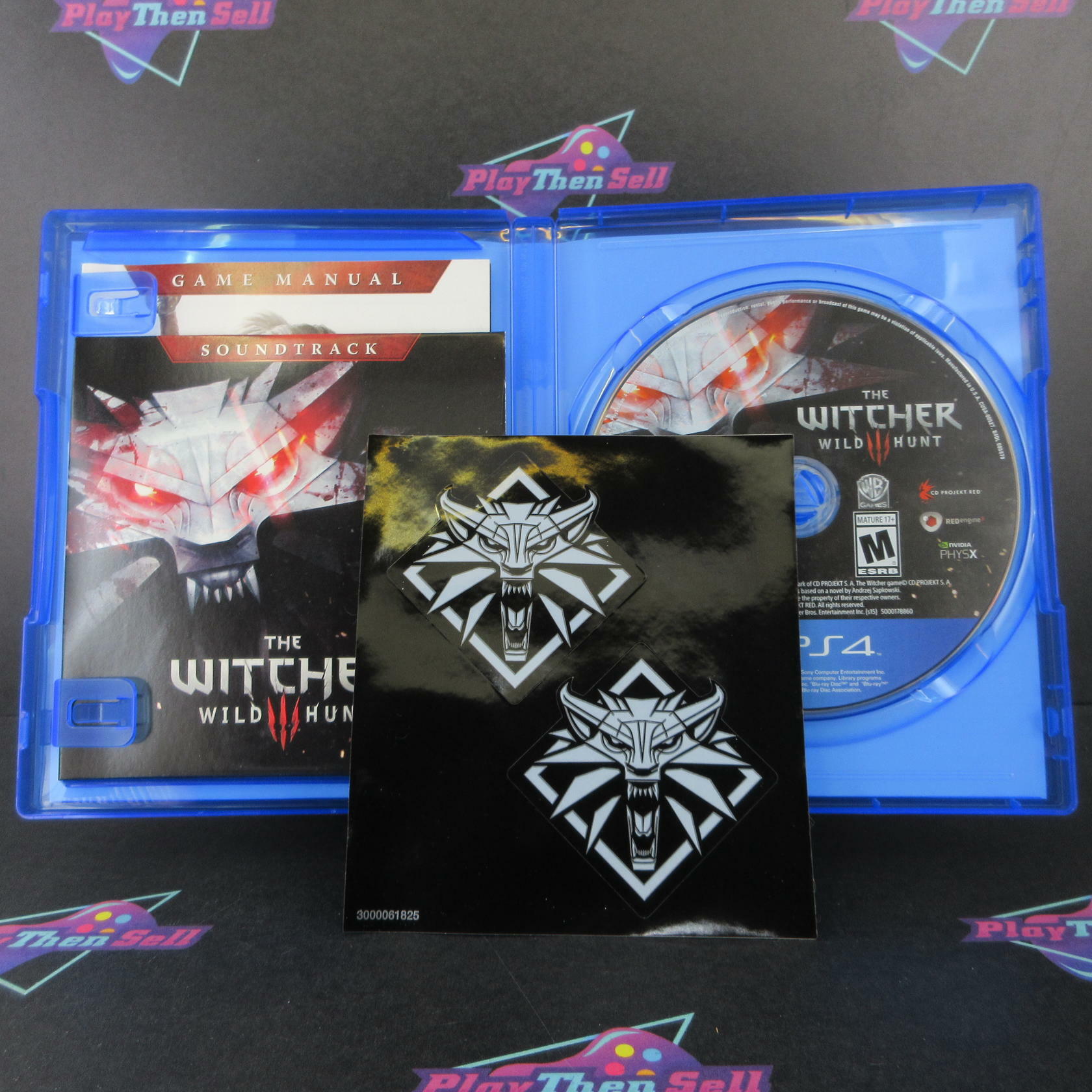 The Witcher 3 Wild Hunt PS4 PlayStation 4 + CD / Stickers Complete - Excellent