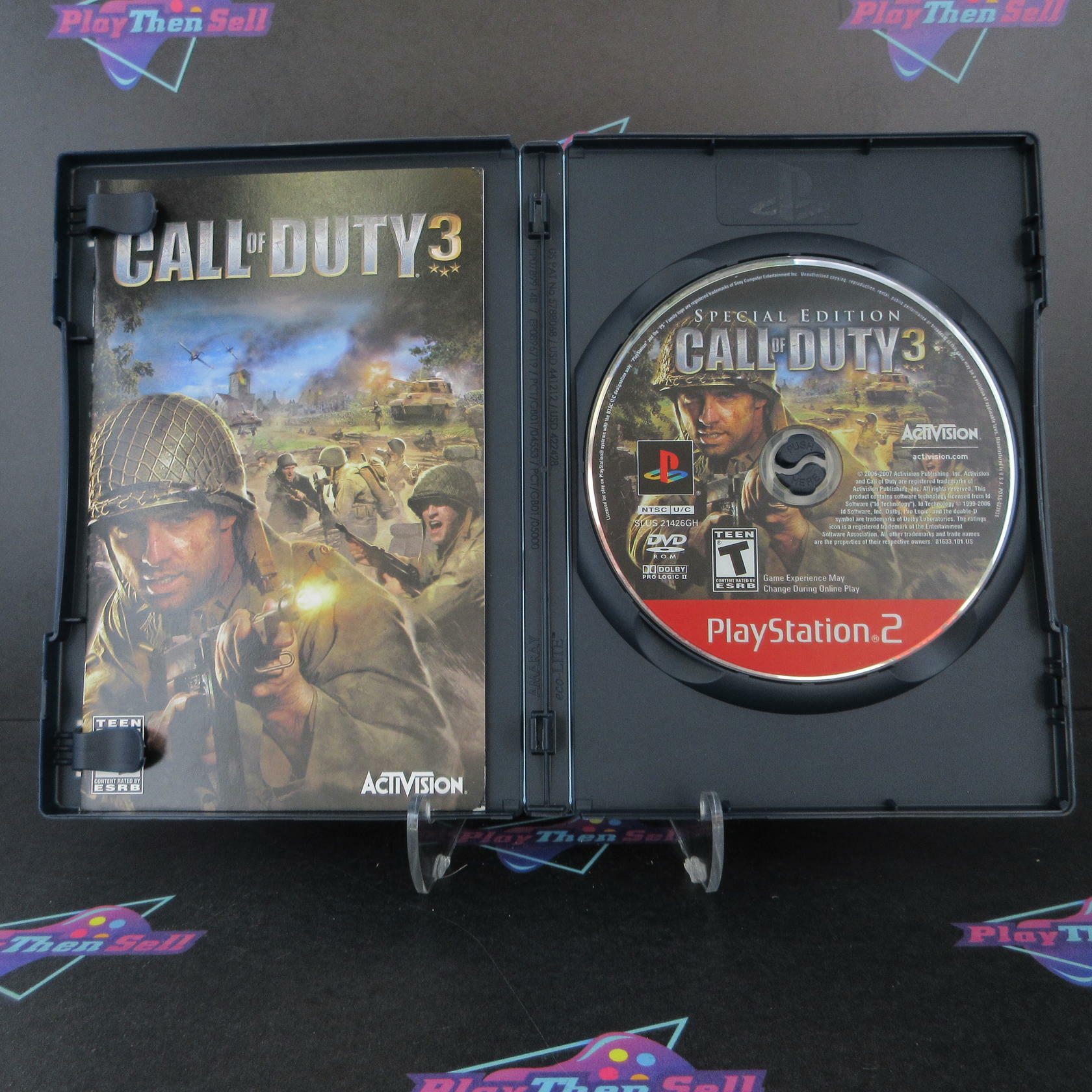 Call of Duty 3 Special Edition PS2 PlayStation 2 GH + Bonus Disc CIB - Excellent