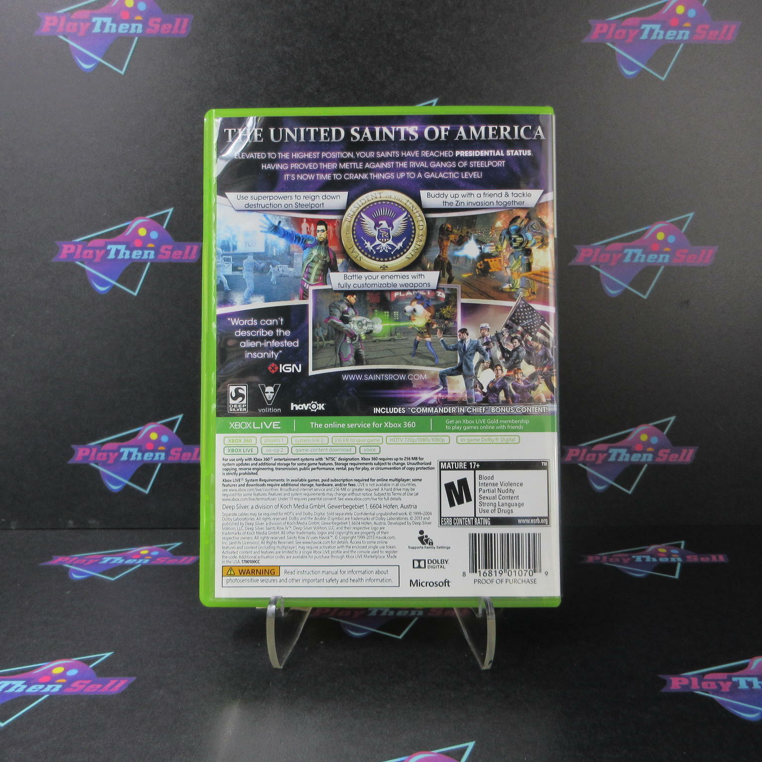 Saints Row IV Commander in Chief Edition Xbox 360 Complete - Excellent