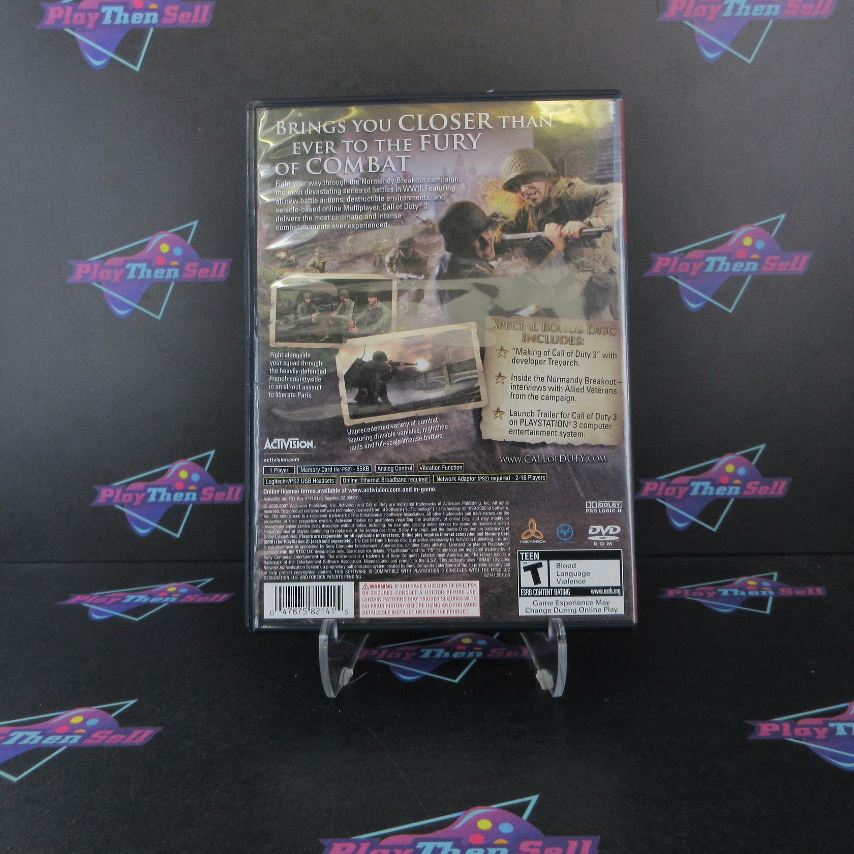 Call of Duty 3 Special Edition PS2 PlayStation 2 GH + Bonus Disc CIB - Excellent
