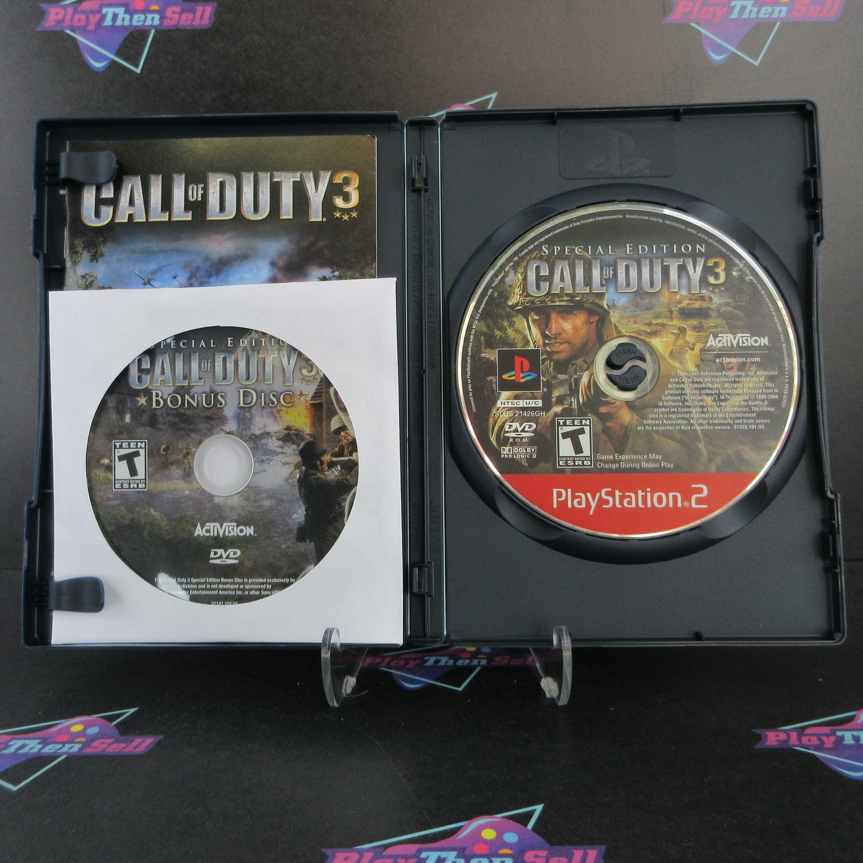 Call of Duty 3 Special Edition PS2 PlayStation 2 GH + Bonus Disc CIB - Excellent