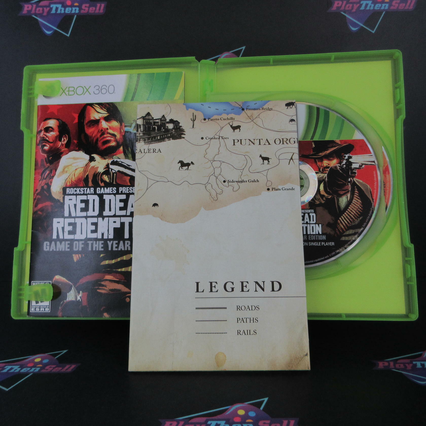Red Dead Redemption GOTY Edition Xbox 360 + Map Complete - Excellent