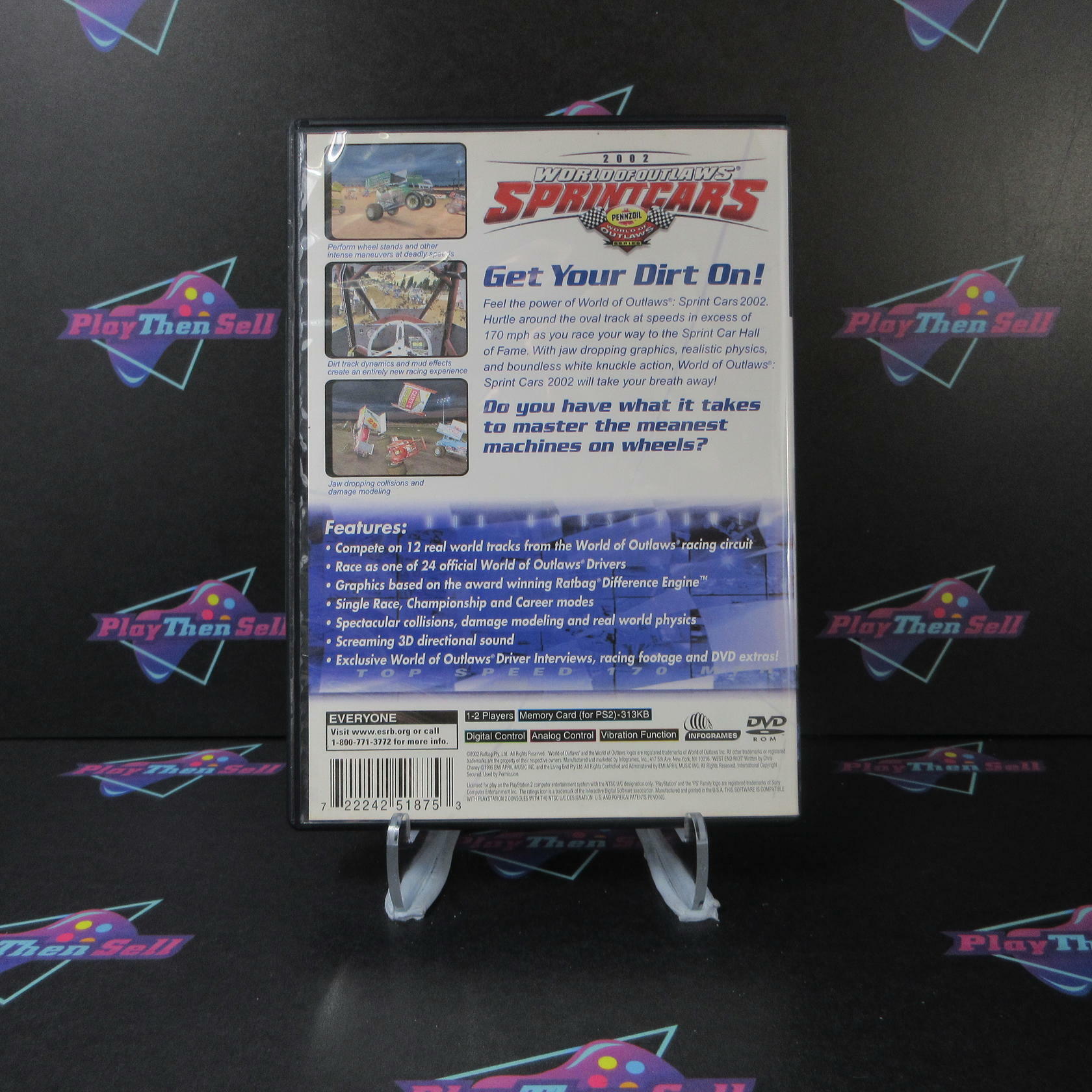 World of Outlaws Sprint Cars 2002 PS2 PlayStation 2 Complete - Excellent