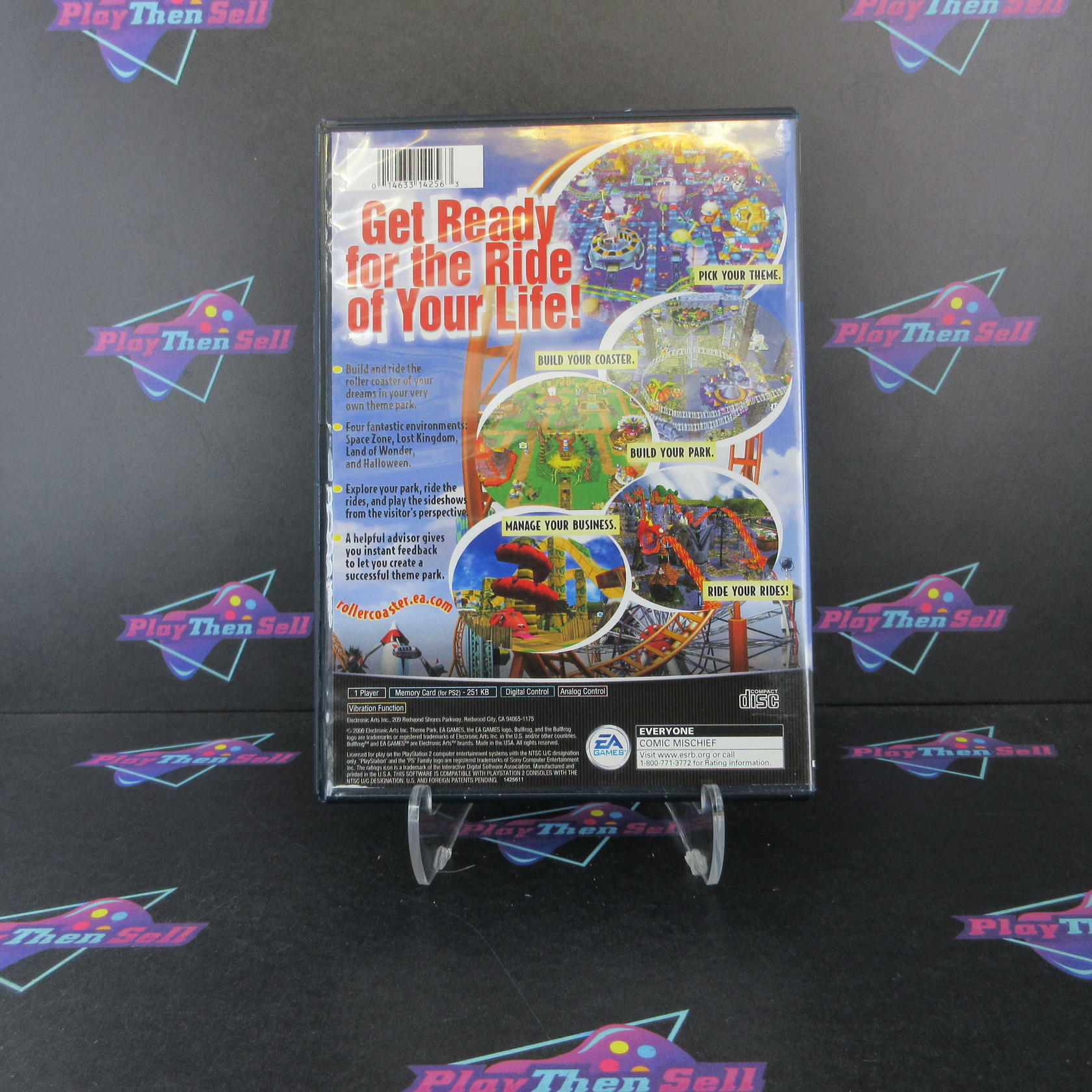 Theme Park Roller Coaster PS2 PlayStation 2 AD/NM - Very Good