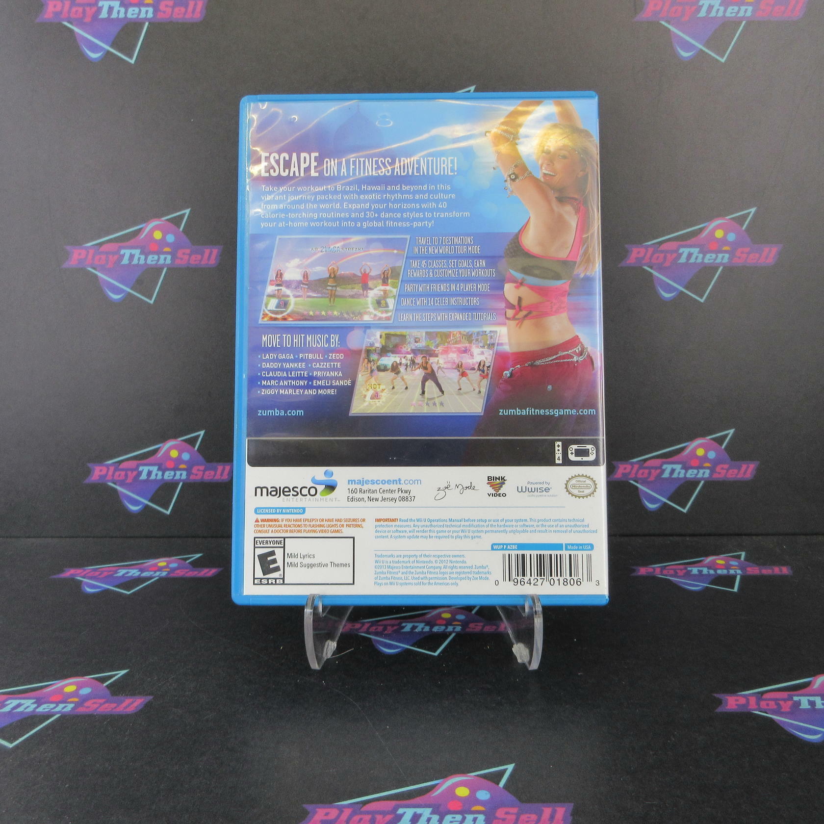 Zumba Fitness World Party Nintendo Wii U AD Complete CIB - Very Good