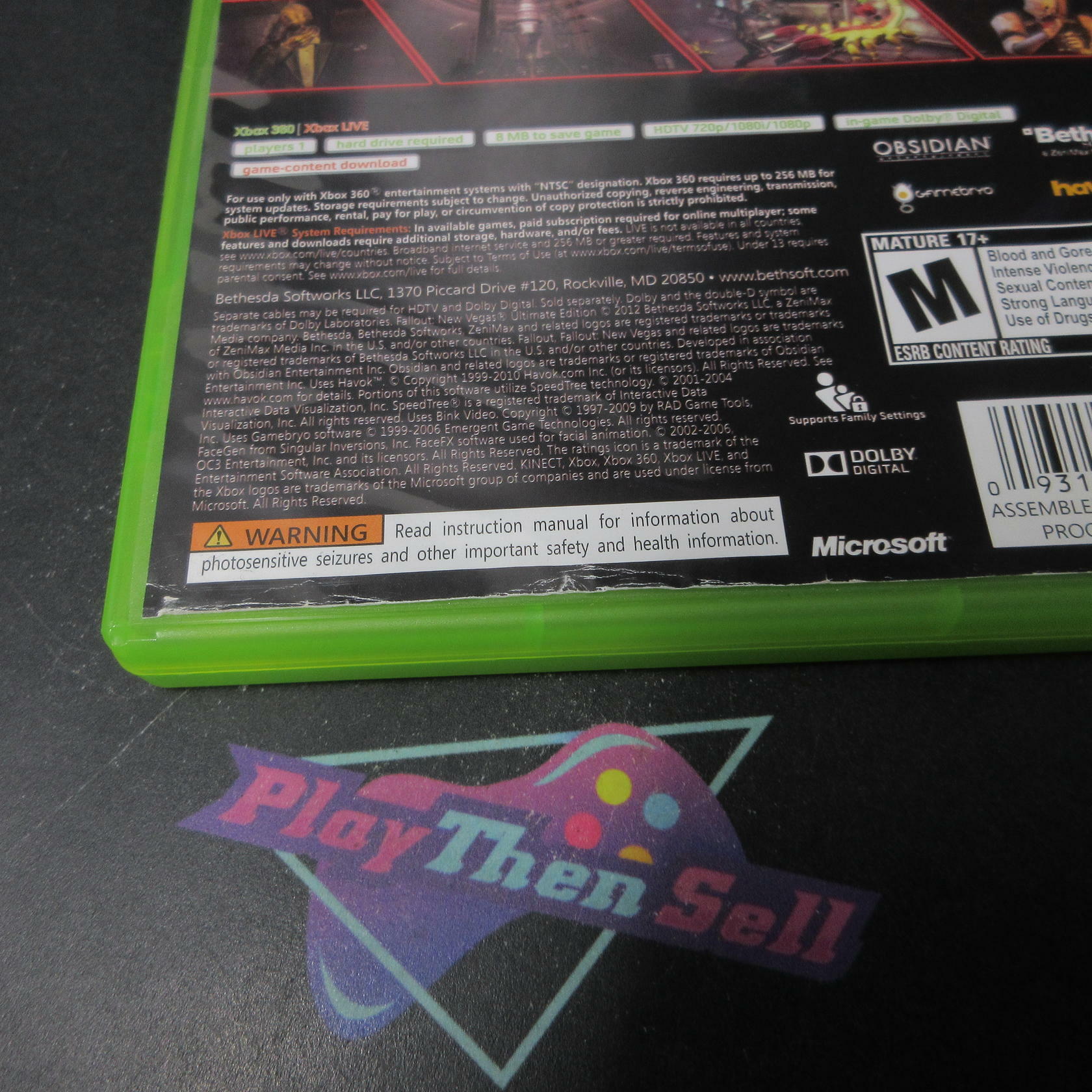 Fallout New Vegas Ultimate Edition Xbox 360 PH Disc AD/NM - Very Good