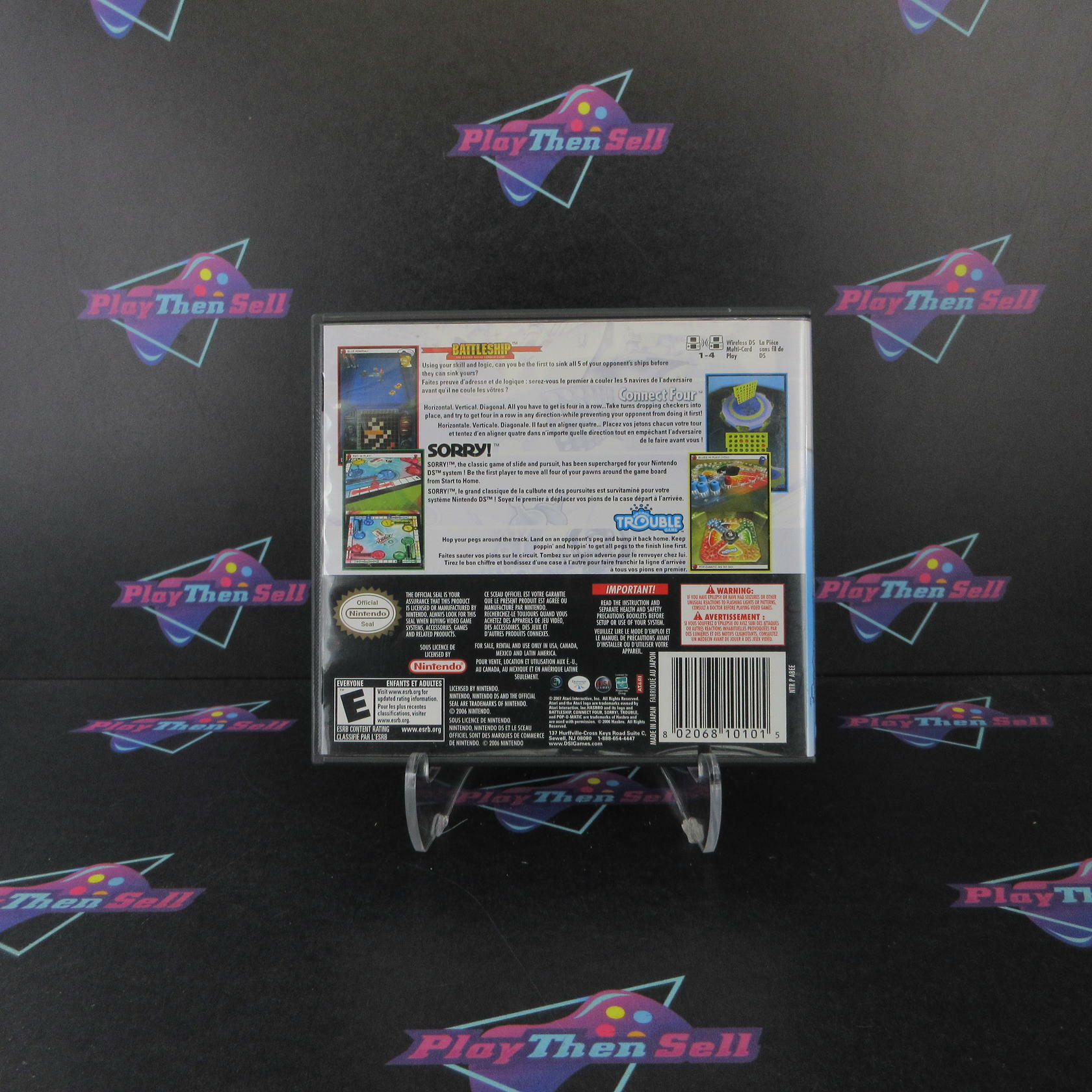 Battleship/Connect 4/Sorry/Trouble Nintendo DS Complete - Excellent
