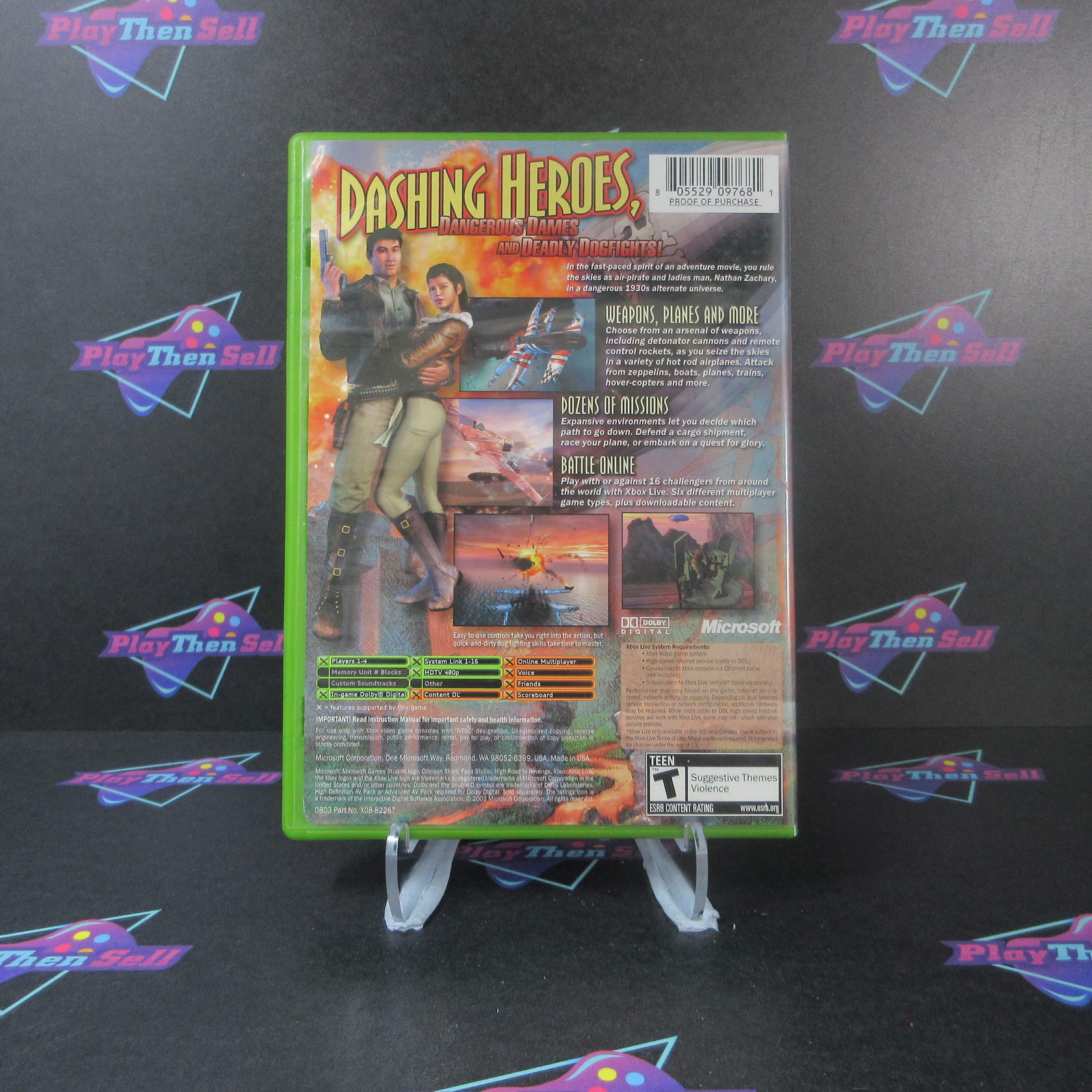 Crimson Skies High Road To Revenge Xbox AD Complete CIB - Very Good